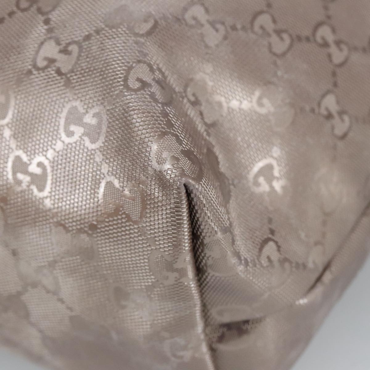 GUCCI GG Canvas Shoulder Bag Gray 327787 99346