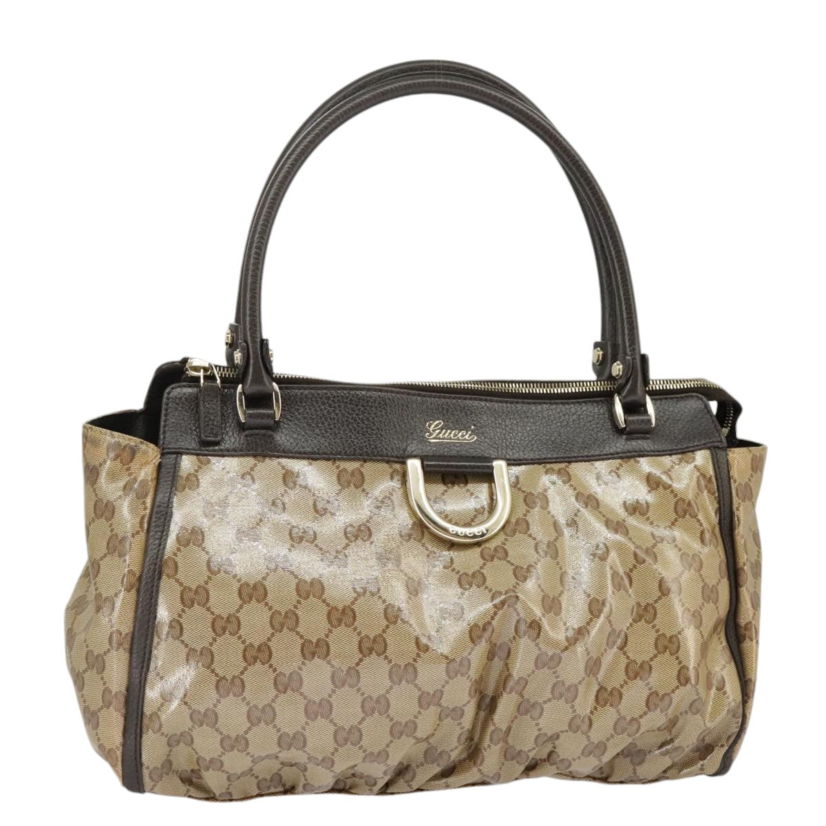 GUCCI GG Crystal Shoulder Bag Beige Gold 327787 99347