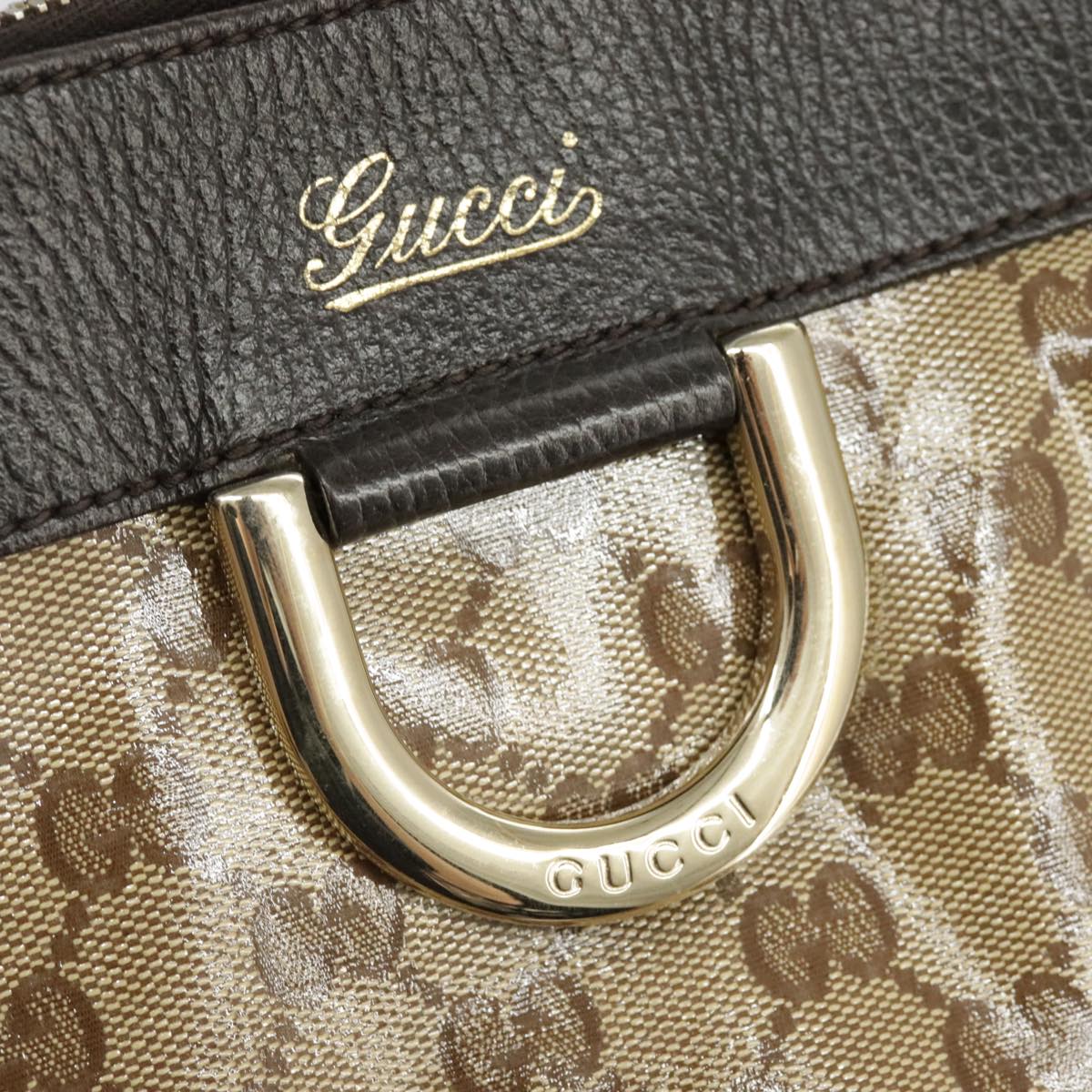 GUCCI GG Crystal Shoulder Bag Beige Gold 327787 99347