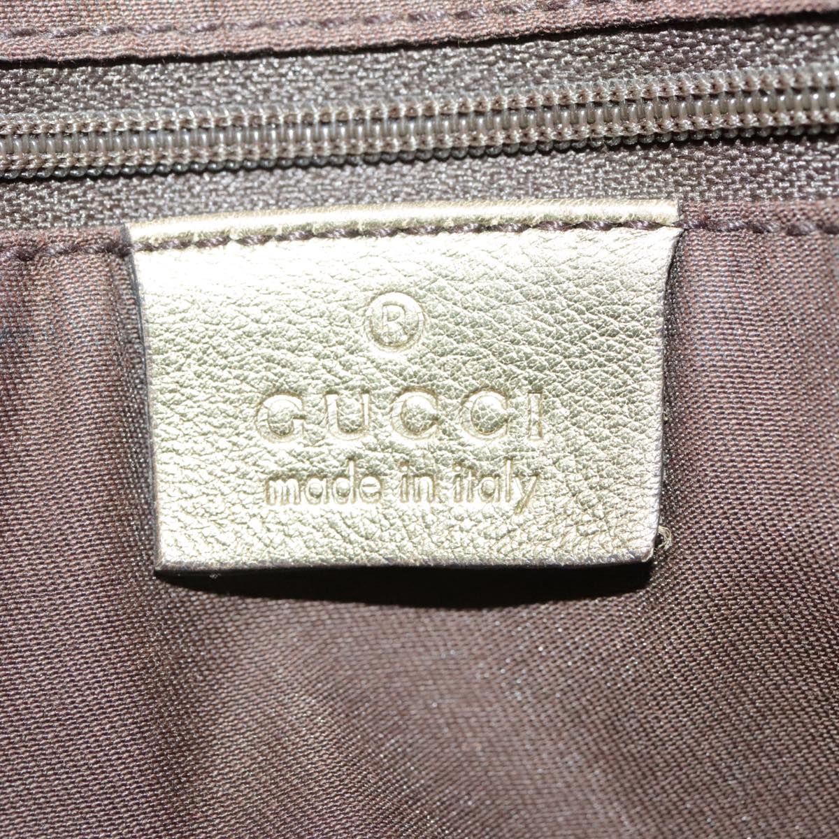 GUCCI GG Canvas Shoulder Bag Brown Gold 163805 99348