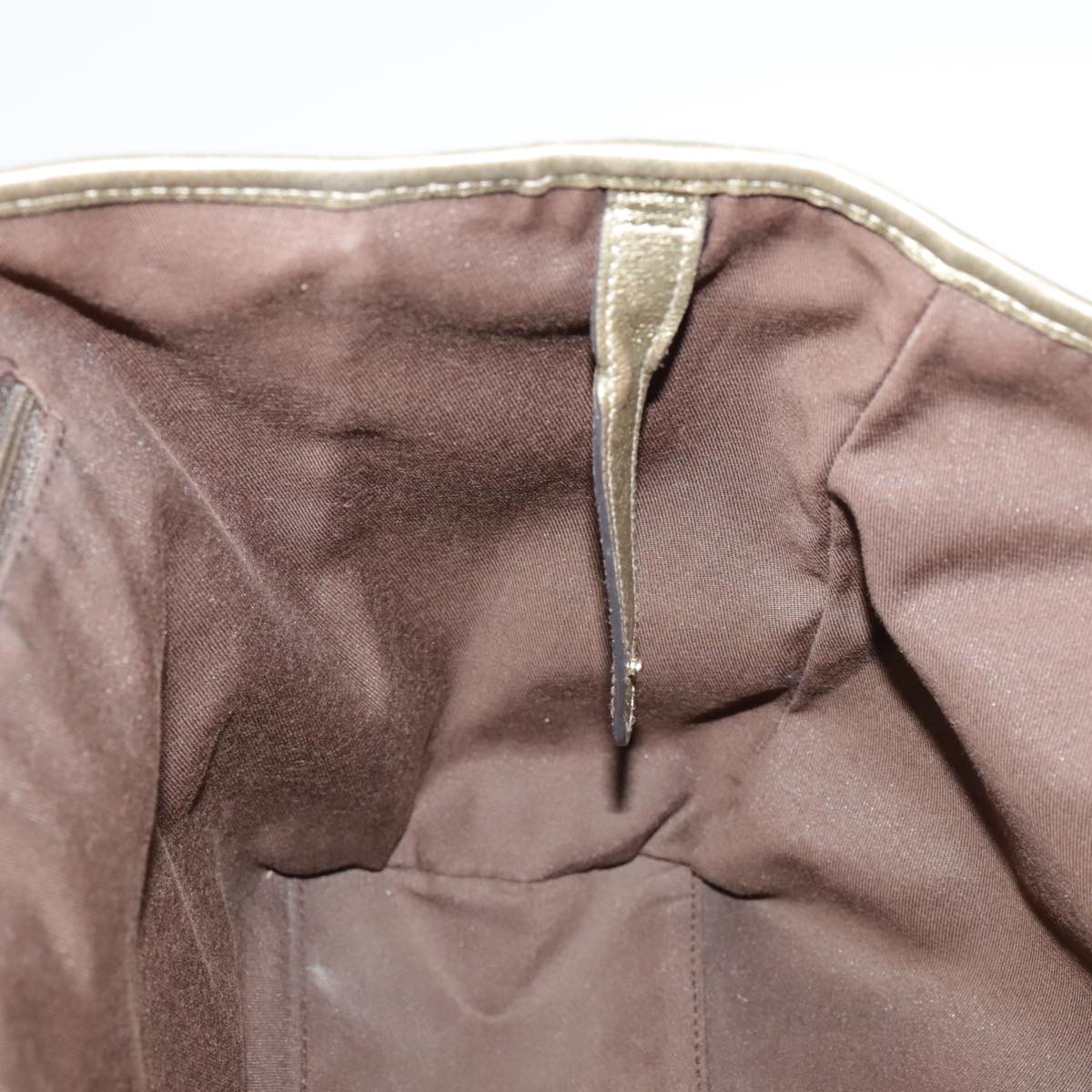 GUCCI GG Canvas Shoulder Bag Brown Gold 163805 99348