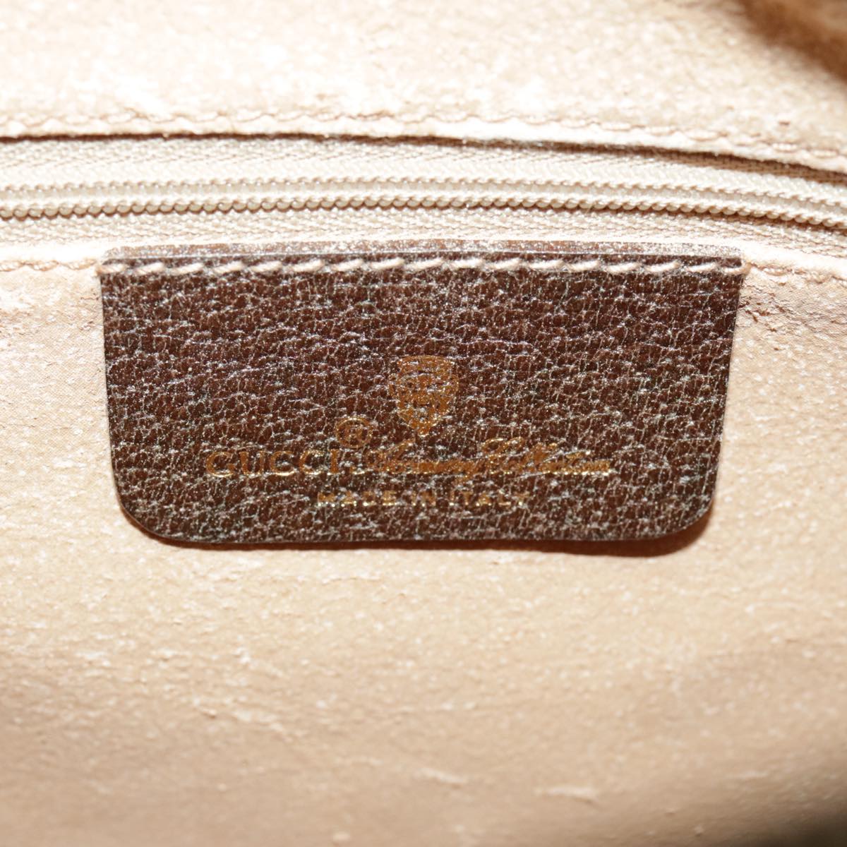 GUCCI GG Supreme Web Sherry Line Shoulder Bag PVC Beige 164 02 077 99562