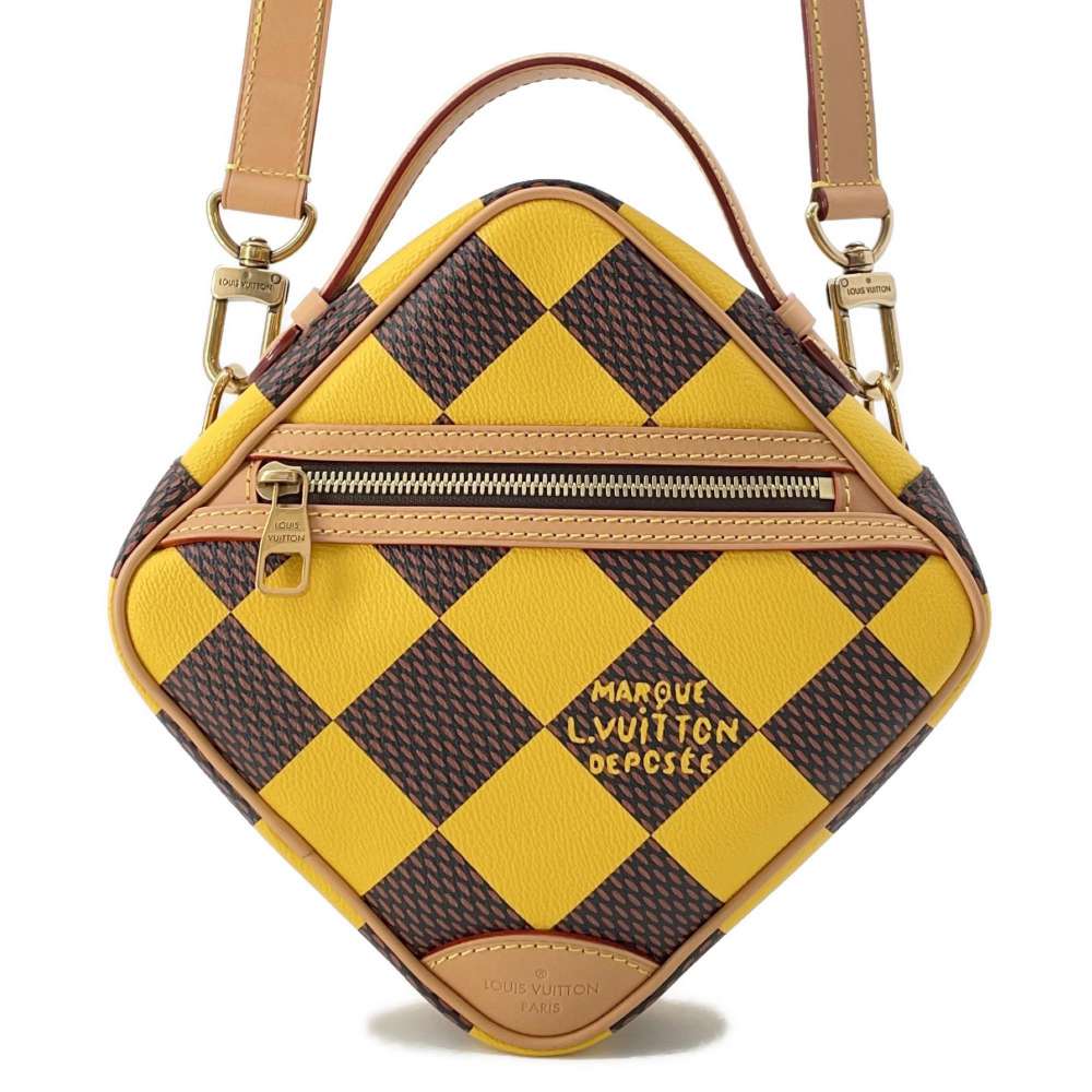 LOUIS VUITTON Chess Messenger JauneMatt N40562 Damierãƒ»Pop
