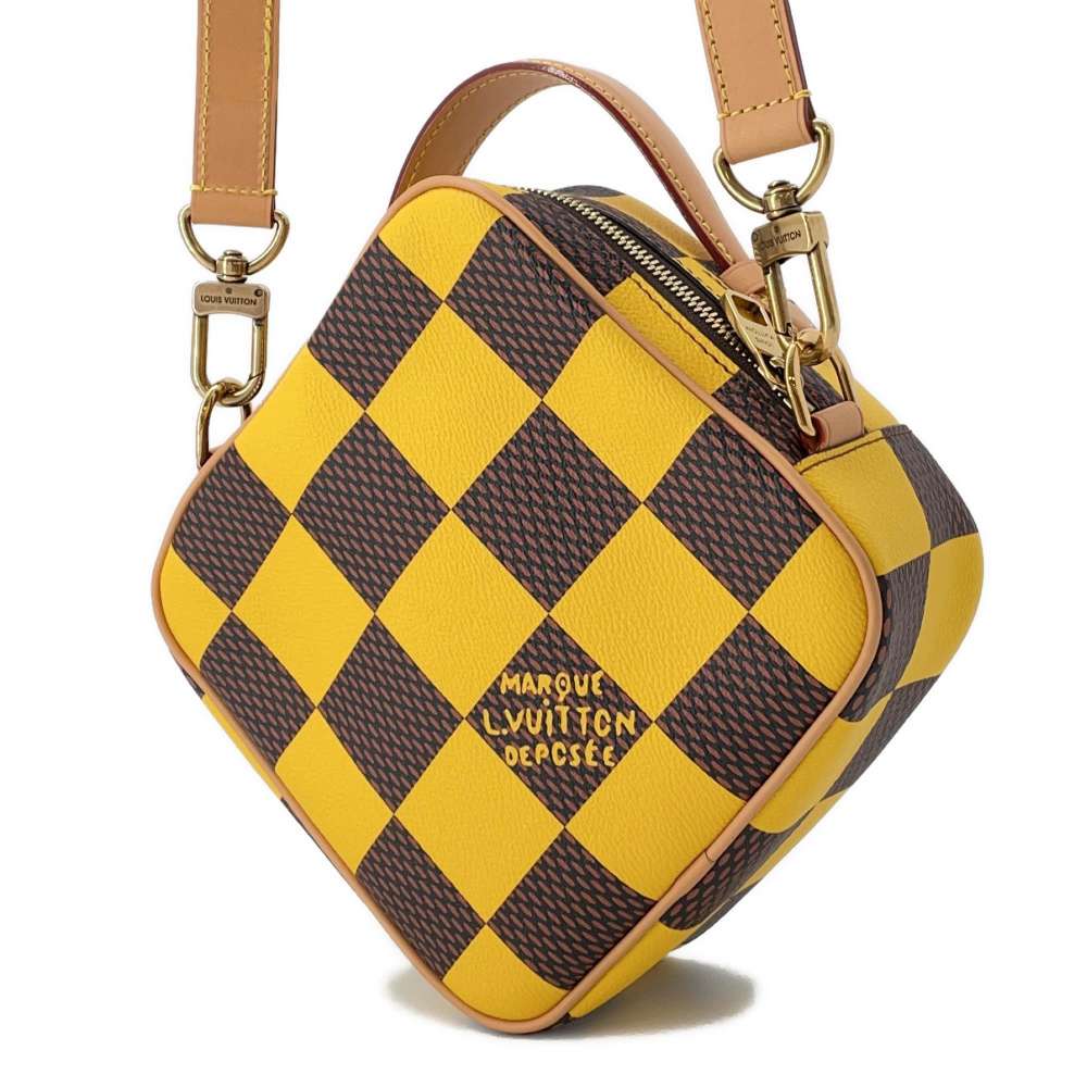 LOUIS VUITTON Chess Messenger JauneMatt N40562 Damierãƒ»Pop