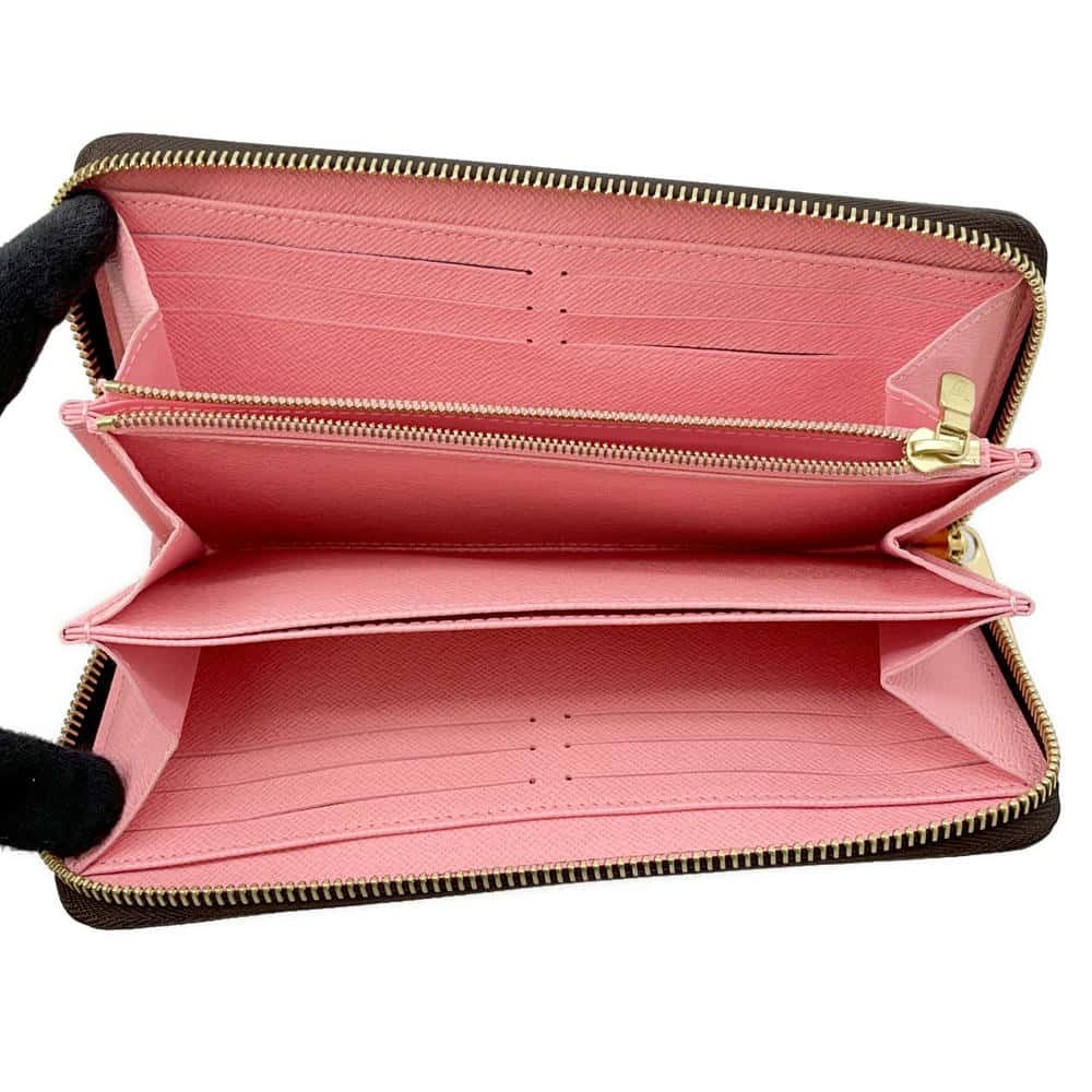 LOUIS VUITTON Zippy Wallet Poppy M41908 Monogram/Jungleãƒ»Dot