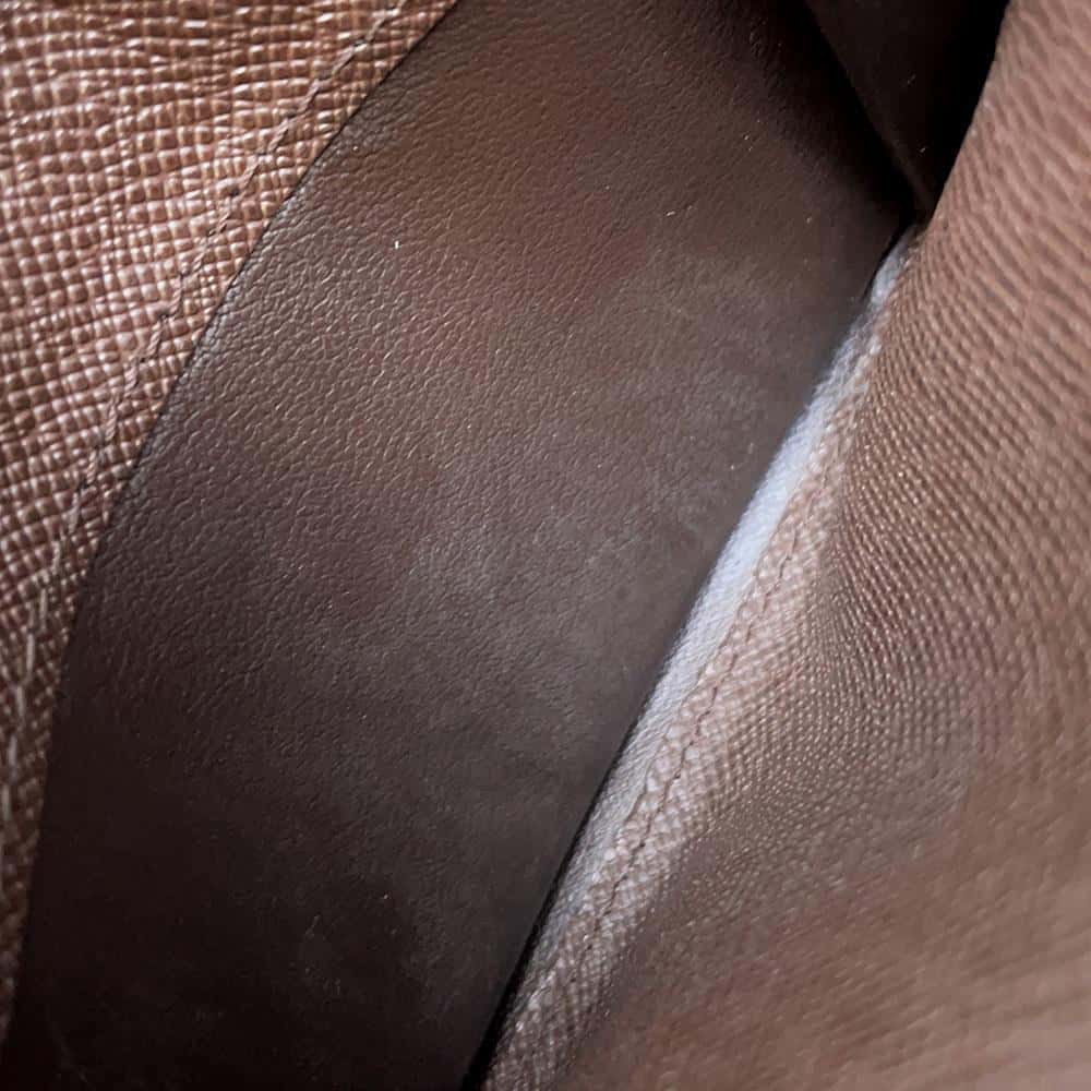 LOUIS VUITTON Porte Monnaieãƒ»Plat Brown N61930 Damier Ebene Canvas