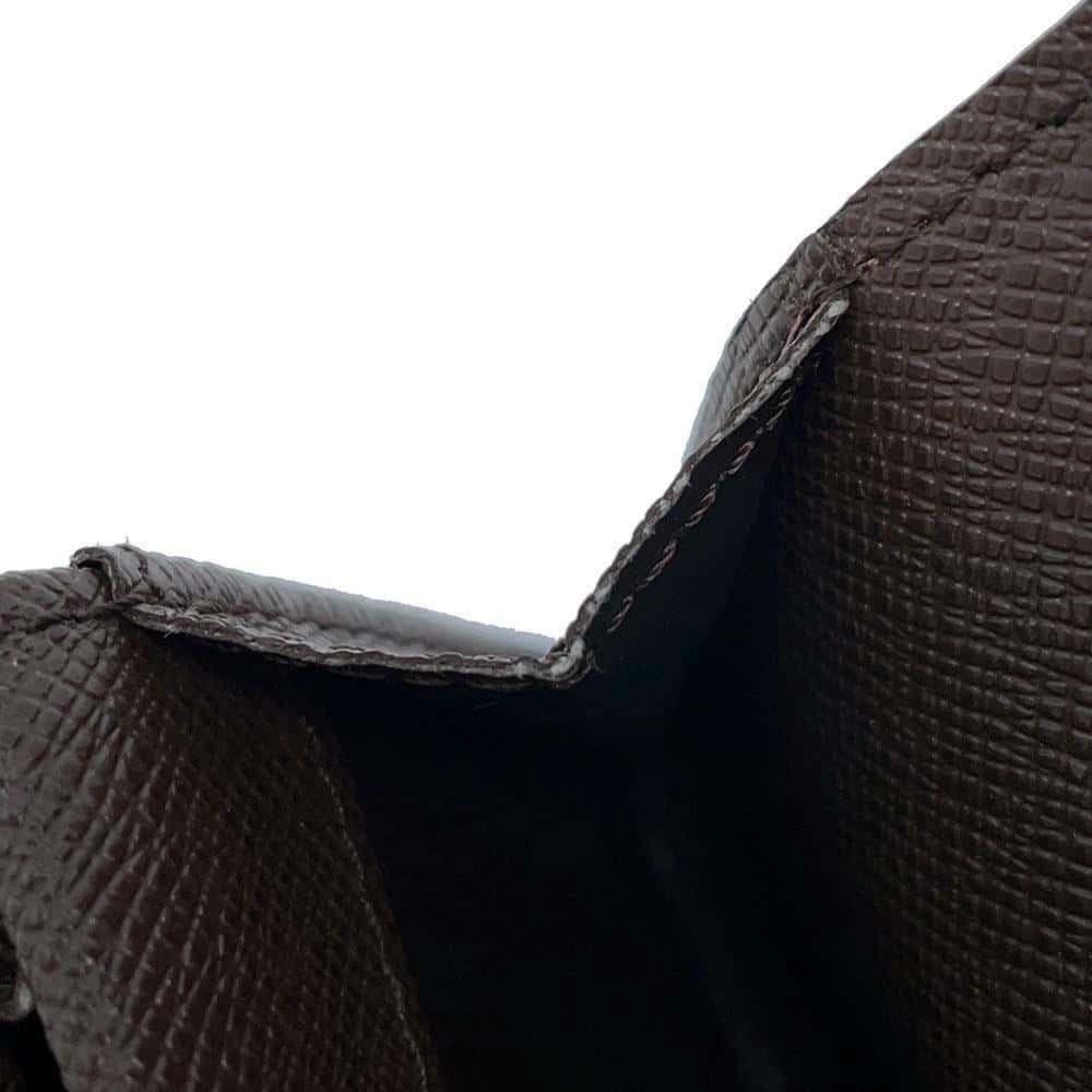 LOUIS VUITTON Porte Monnaieãƒ»Plat Brown N61930 Damier Ebene Canvas