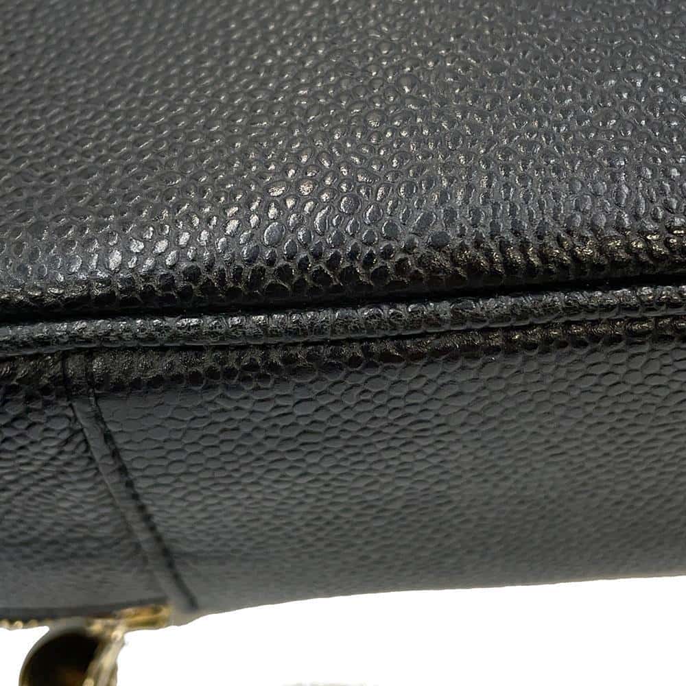 CHANEL top handle vanity bag BlackA07061 Caviar Leather