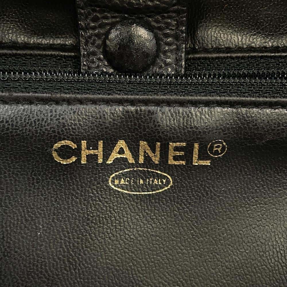 CHANEL top handle vanity bag BlackA07061 Caviar Leather