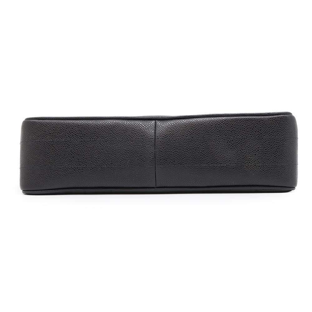 CHANEL Mademoiselle Handbag Black Caviar Leather