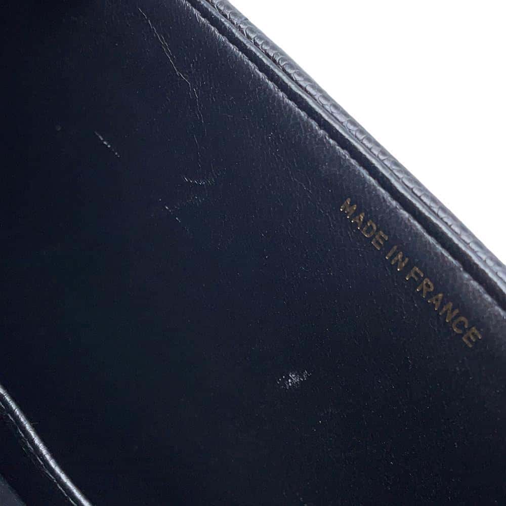 CHANEL Mademoiselle Handbag Black Caviar Leather