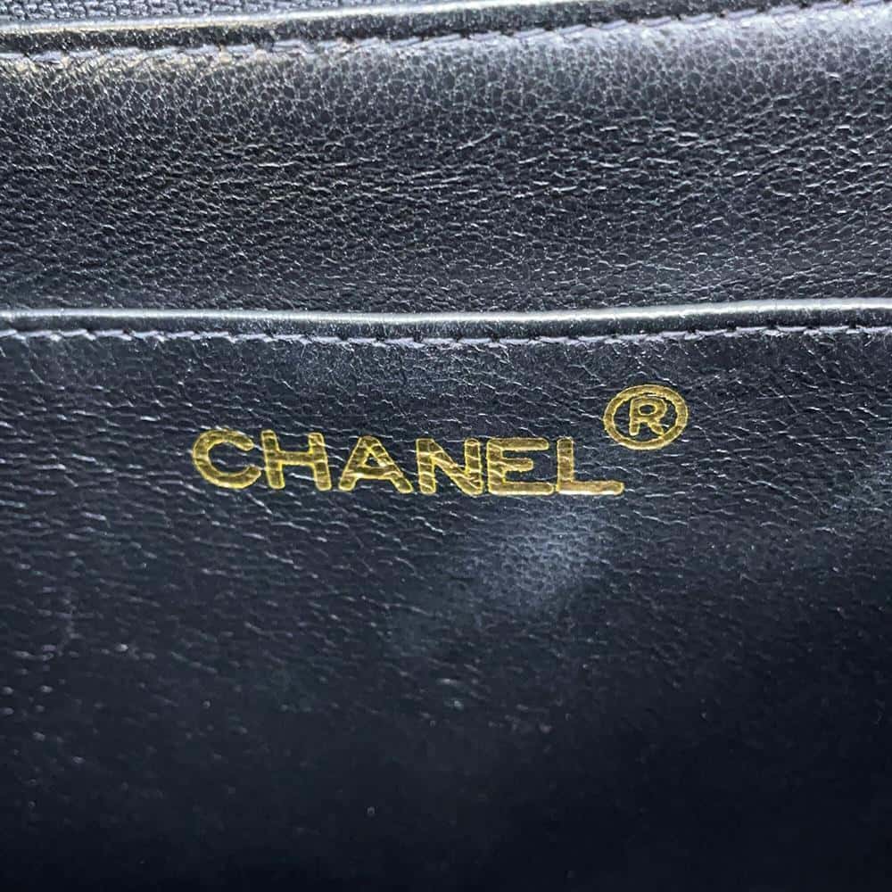 CHANEL Mademoiselle Handbag Black Caviar Leather