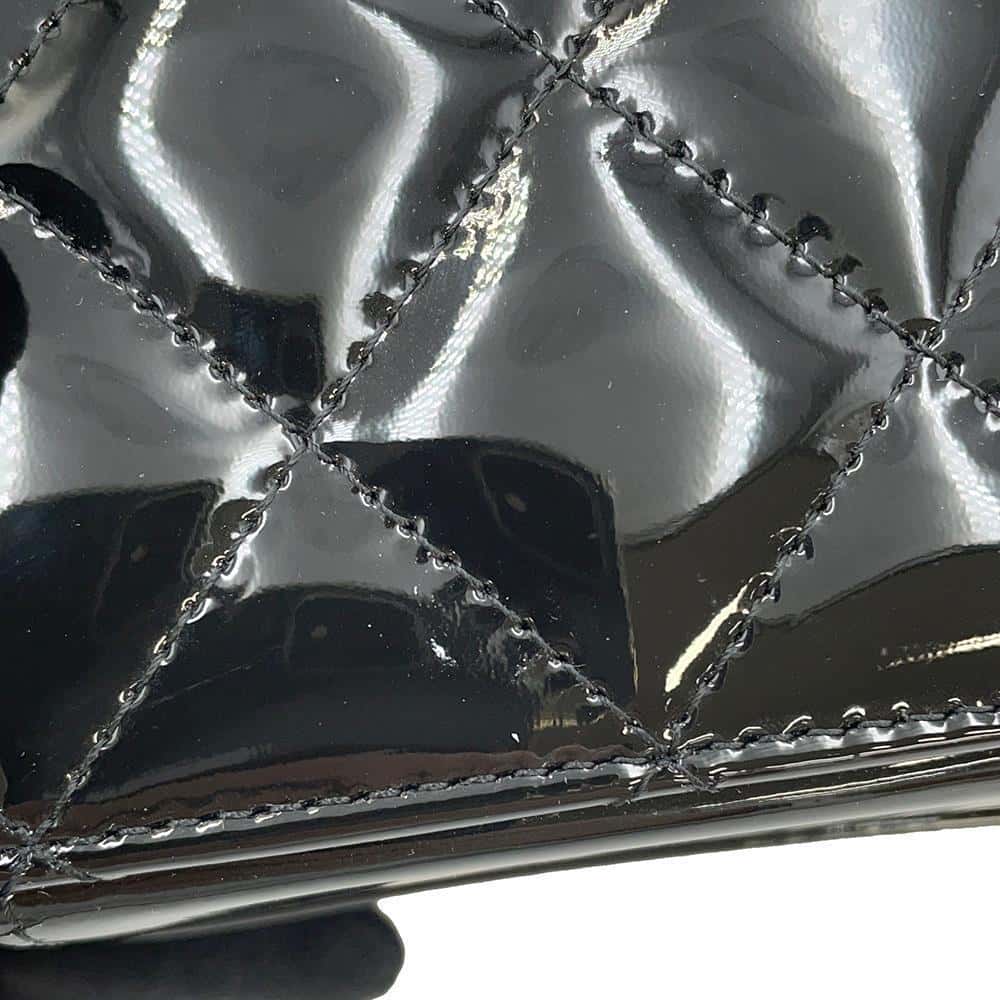 CHANEL Chain Vanity BlackAP2874 Patent Calf Leather