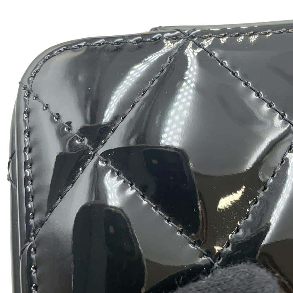 CHANEL Chain Vanity BlackAP2874 Patent Calf Leather