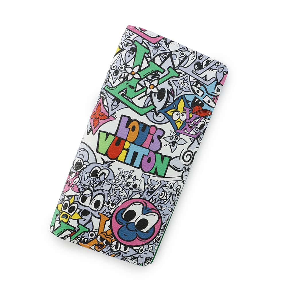 LOUIS VUITTON Portefeuille Brazza NM White/Multicolor M82011 Monogramãƒ»Comic