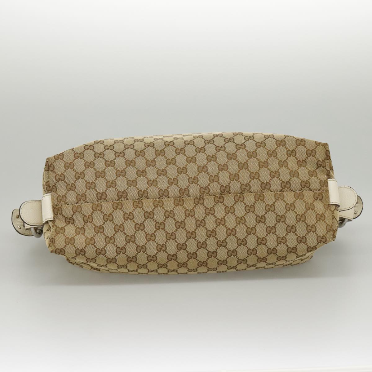 GUCCI GG Canvas Tote Bag Silver Beige 232959 99848