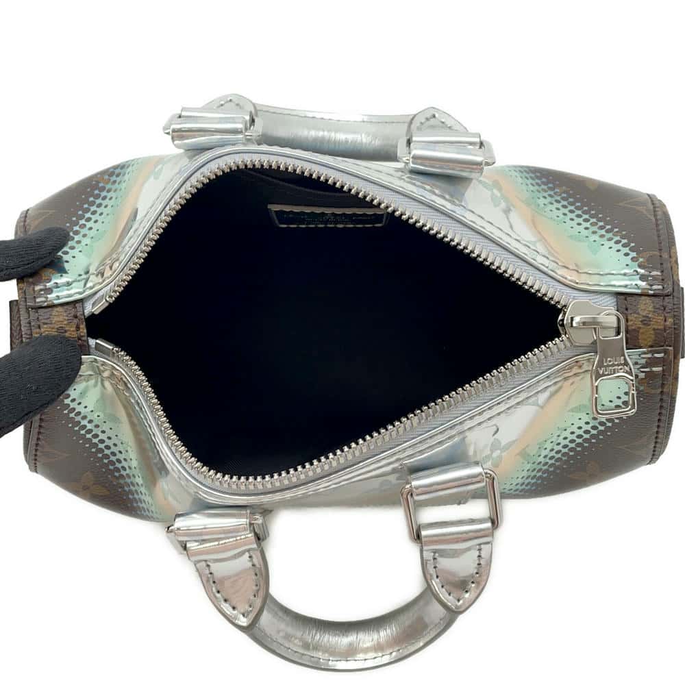 LOUIS VUITTON Keepall Bandouliere Brown/MetalicSilver M23119 Monogram Metalicãƒ»Nebula Size 25