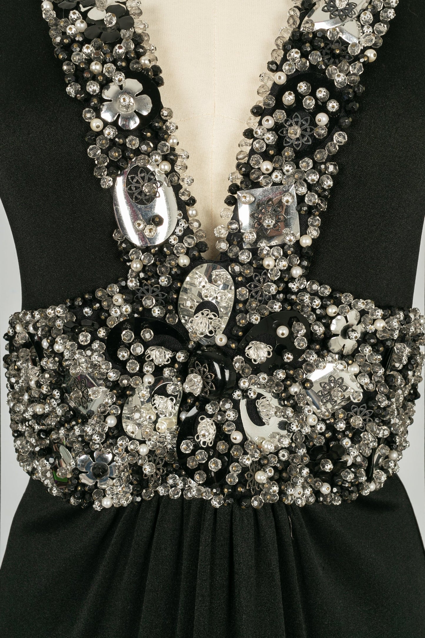 Robe noire en jersey Azzaro