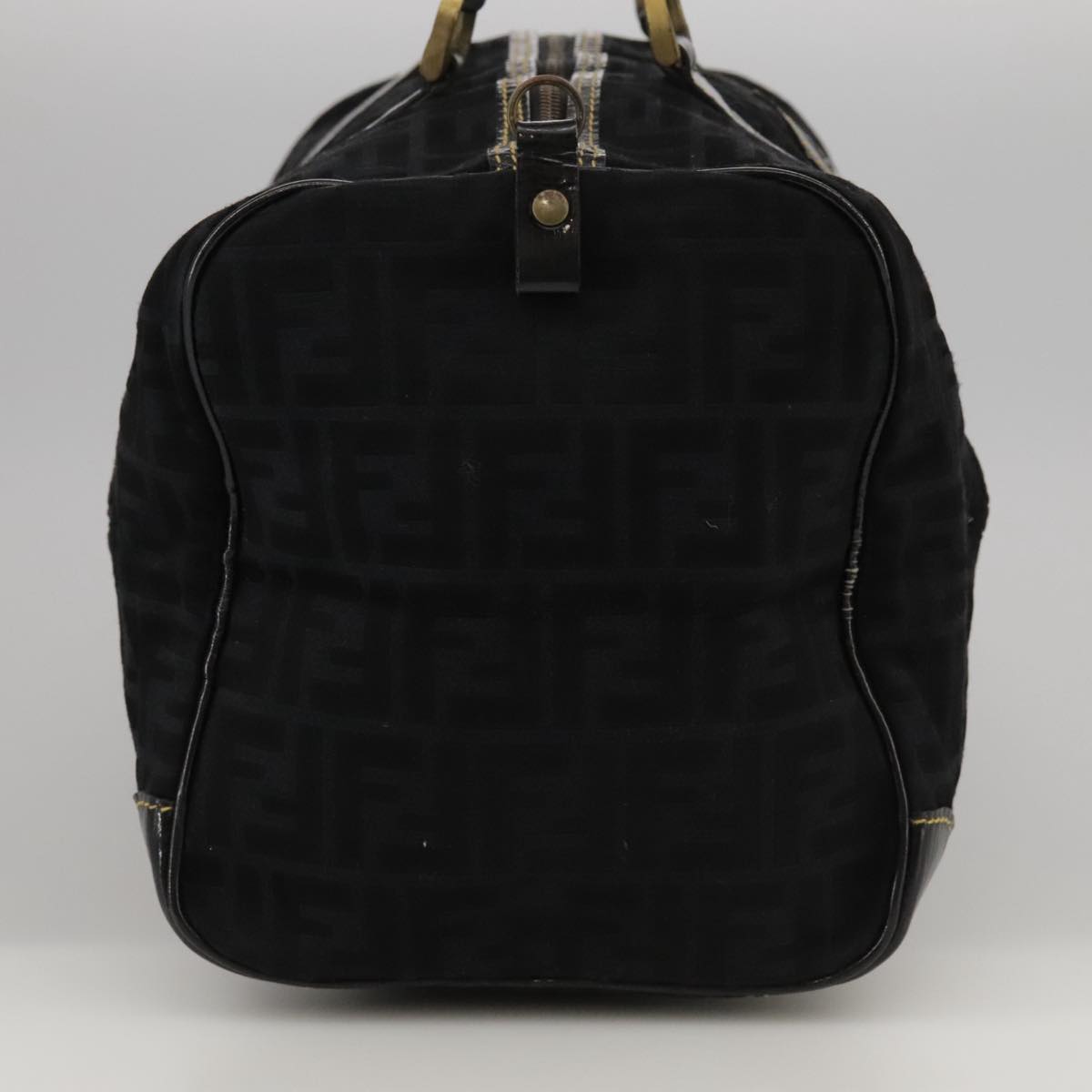FENDI Zucca Canvas Boston Bag Black 99966