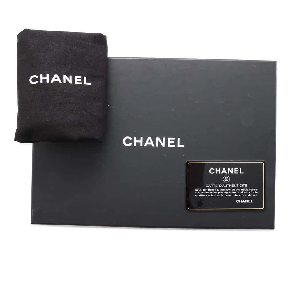 CHANEL CC Logo Fringe Chain Wallet Blue/Red/White Lambskin