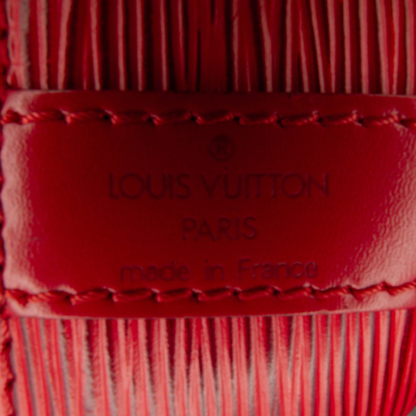 Red Louis Vuitton Epi Petit Noe Bucket Bag