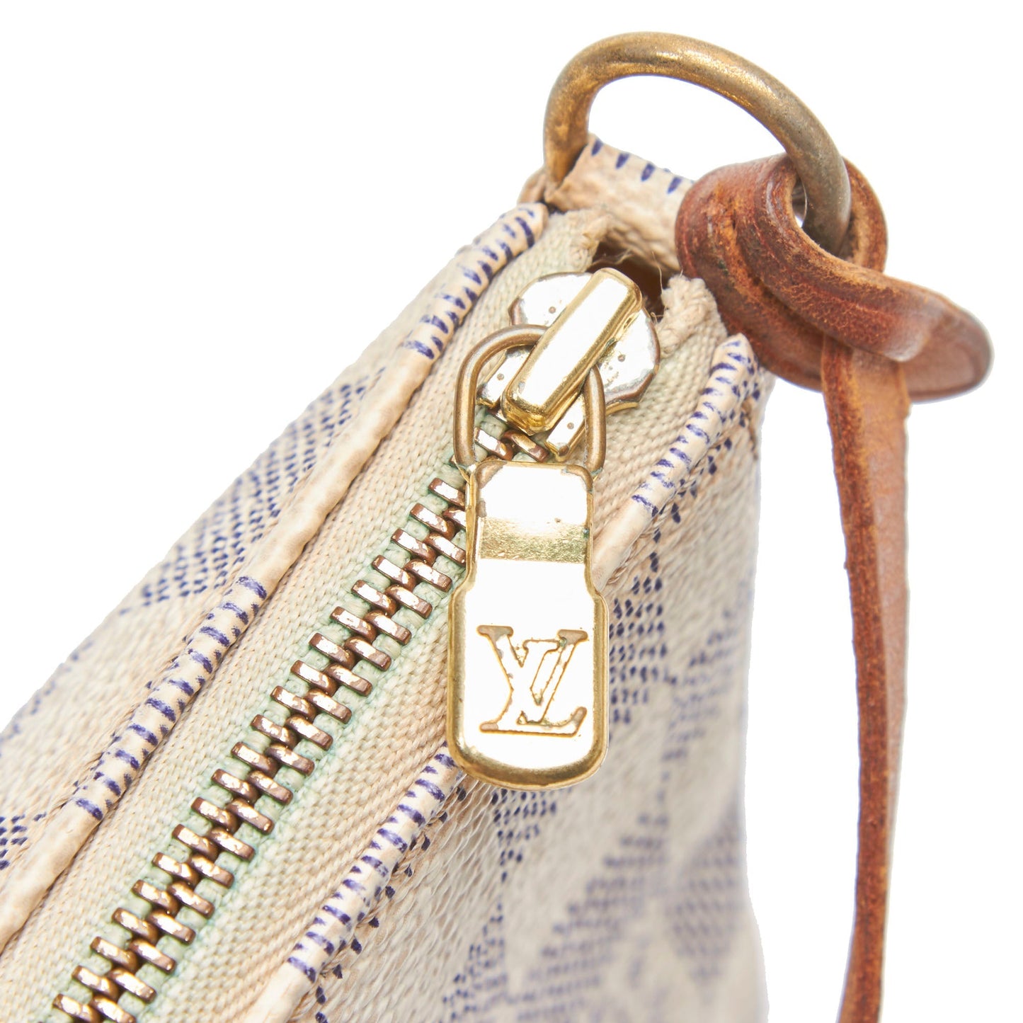 Louis Vuitto Pochette Accessoires Damier Azur Canvas Bag
