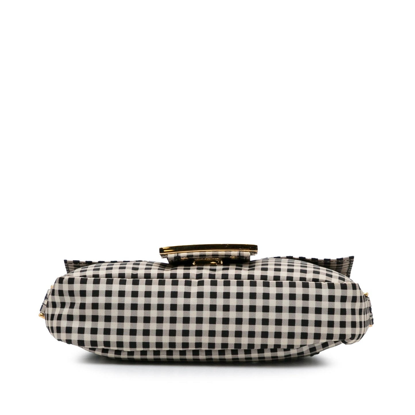 Fendi Joshua Vides Convertible Baguette White Black Checked Canvas