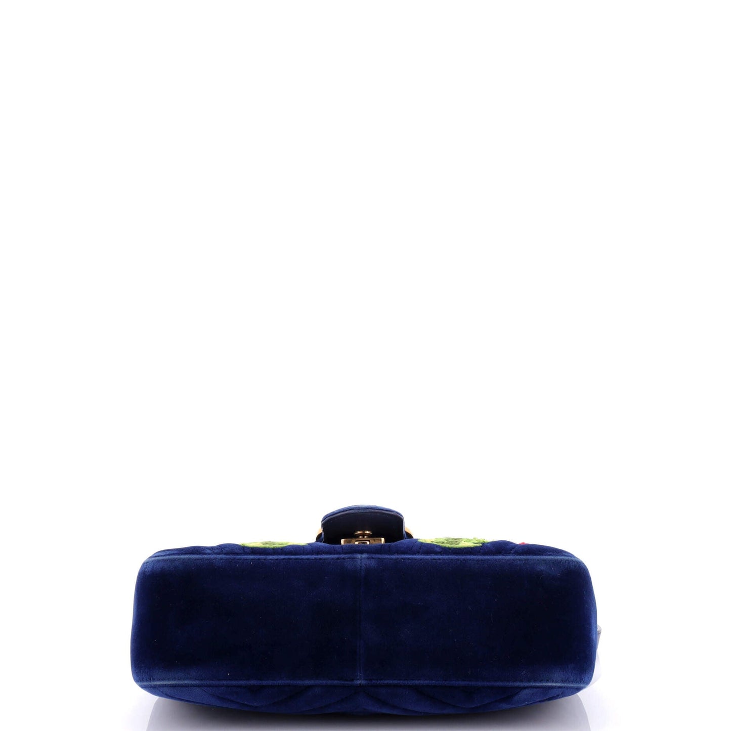 GG Marmont Flap Bag Embroidered Matelasse Velvet Small