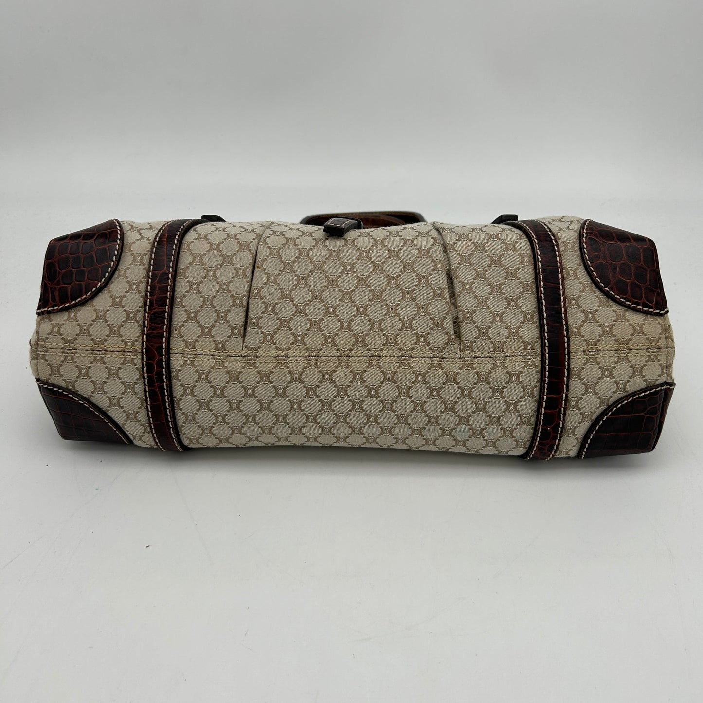 Celline Beige Crocodile Macadam Handbag