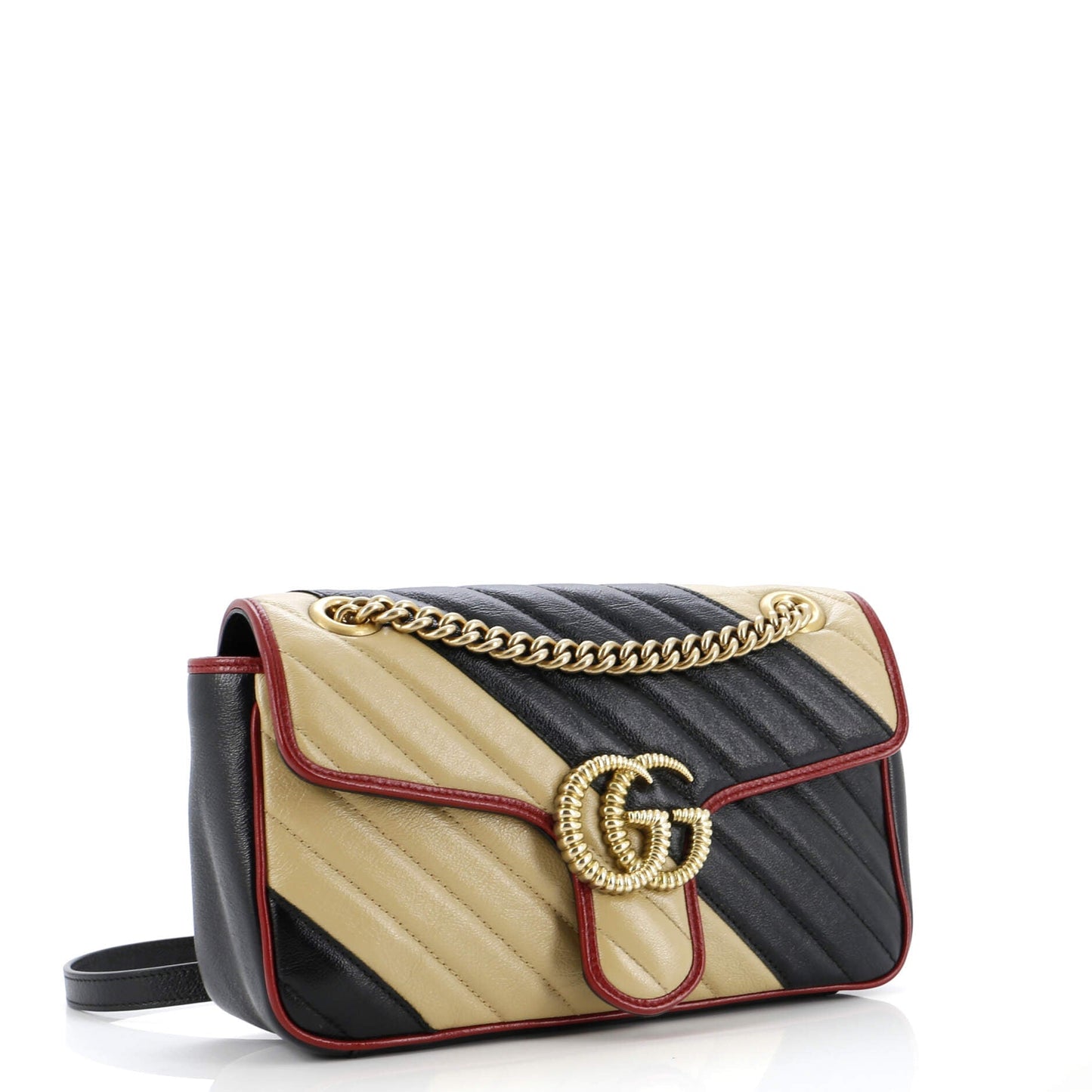 GG Marmont Flap Bag Diagonal Quilted Leather Medium