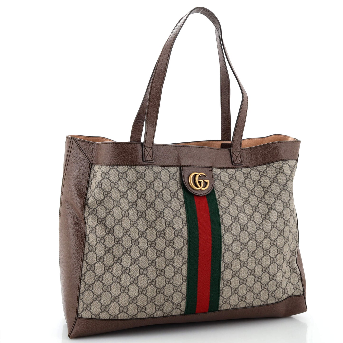 Ophidia Soft Open Tote GG Coated Canvas East West