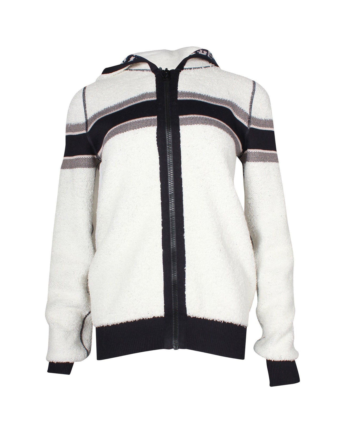 Dior Reversible Zipped Cardigan with Hood in Multicolor Cashmere