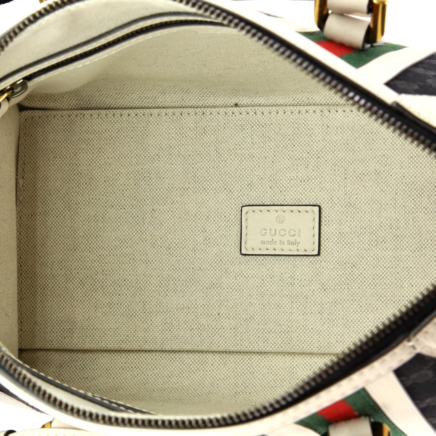 Bauletto Top Handle Bag GG Canvas and Leather Small