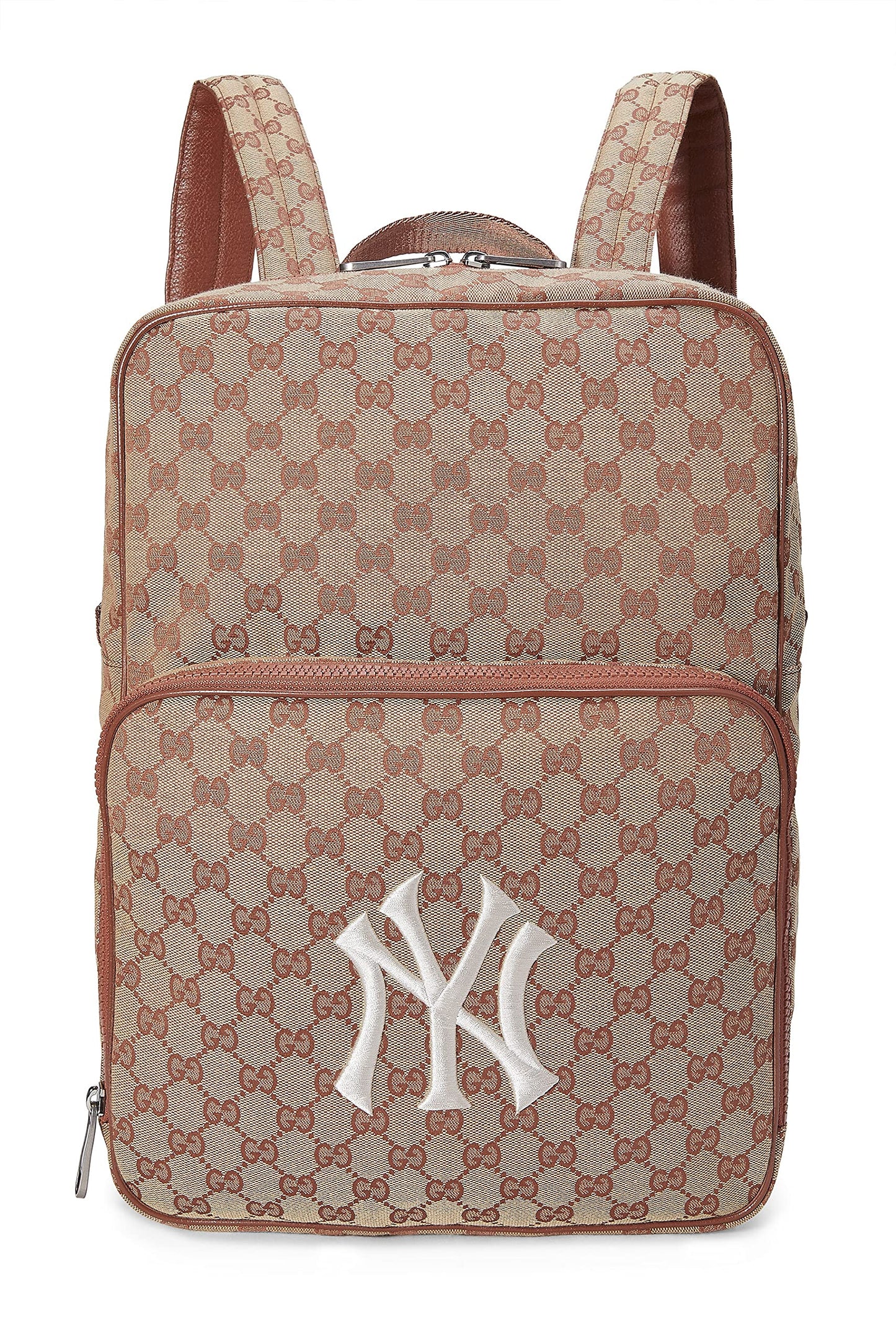 Gucci,  Orange GG Canvas New York Yankees Backpack, Pink