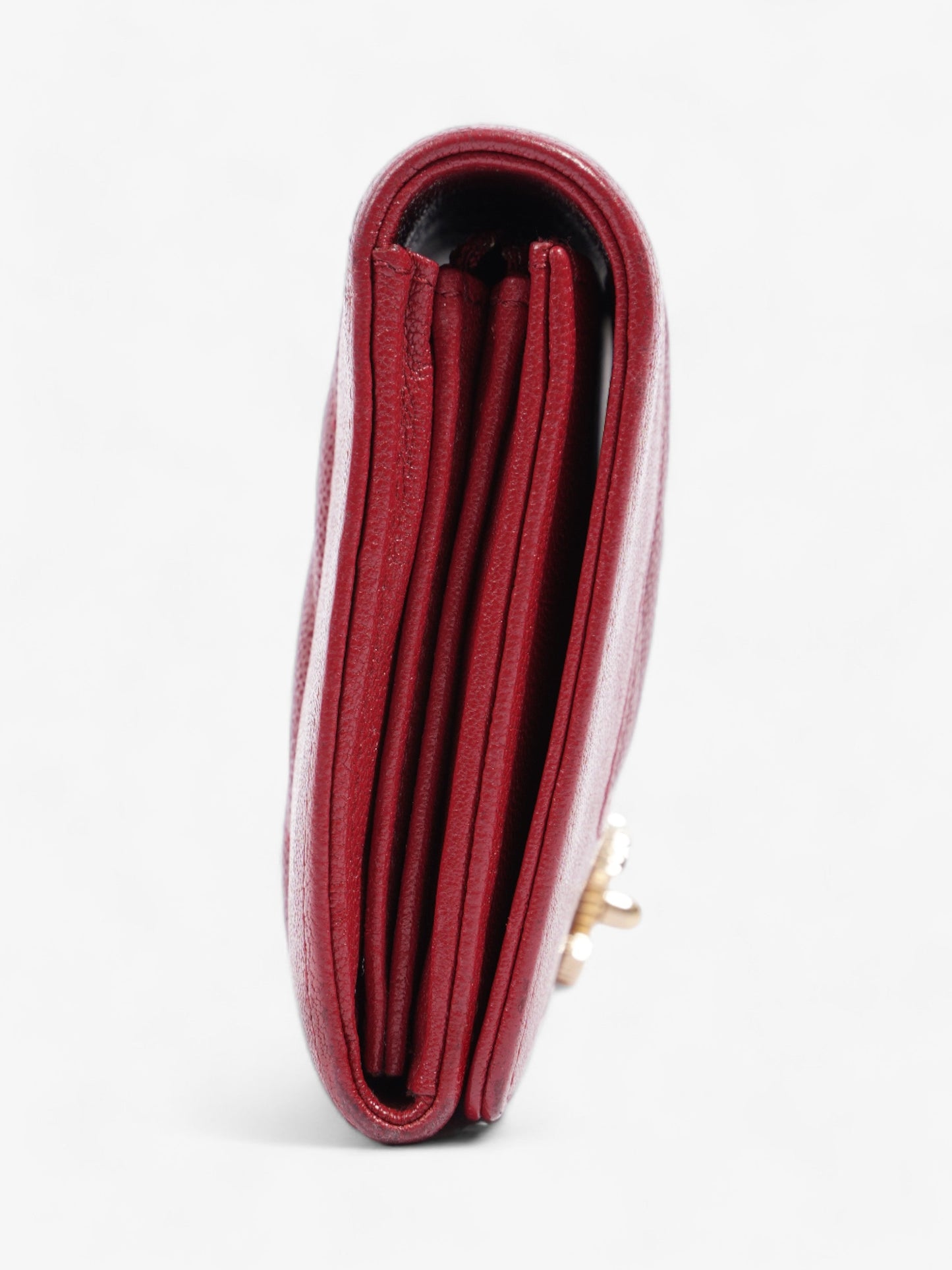 Chanel Mademoiselle Long Wallet Red Caviar Leather