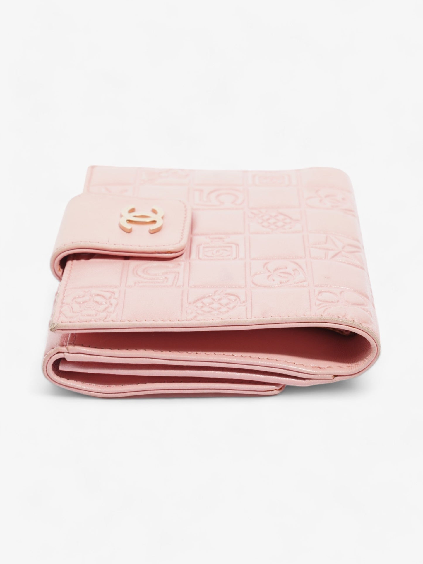 Chanel Choco Bar No.5 Bifold Wallet Pink Lambskin Leather