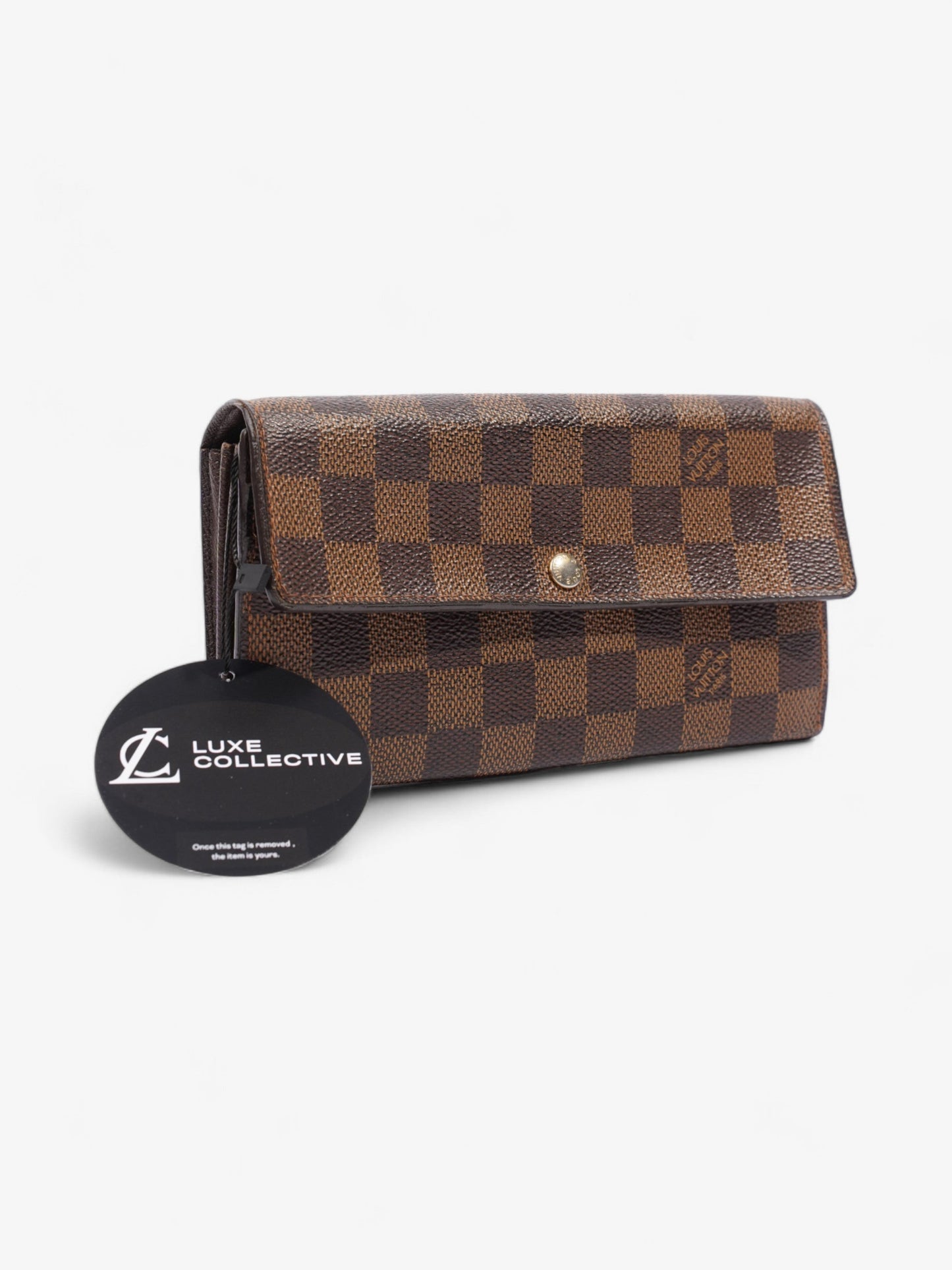 Louis Vuitton Sarah Wallet Damier Ebene Coated Canvas