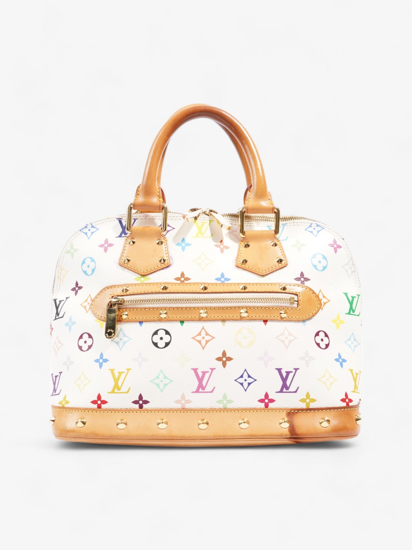 Louis Vuitton Louis Vuitton Alma  White / Multicolour  Canvas PM