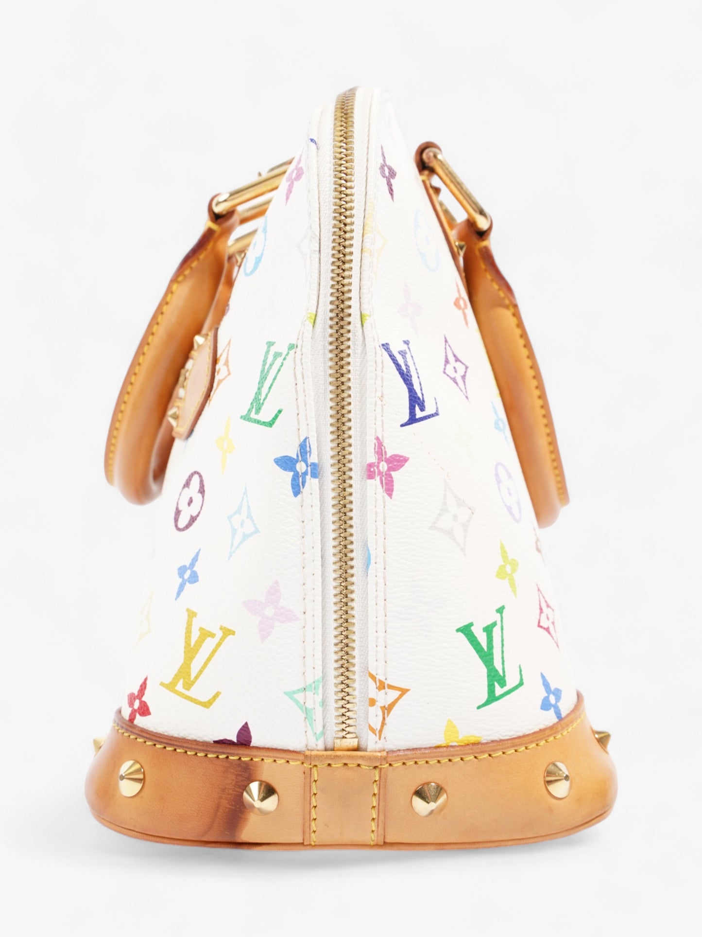 Louis Vuitton Louis Vuitton Alma  White / Multicolour  Canvas PM