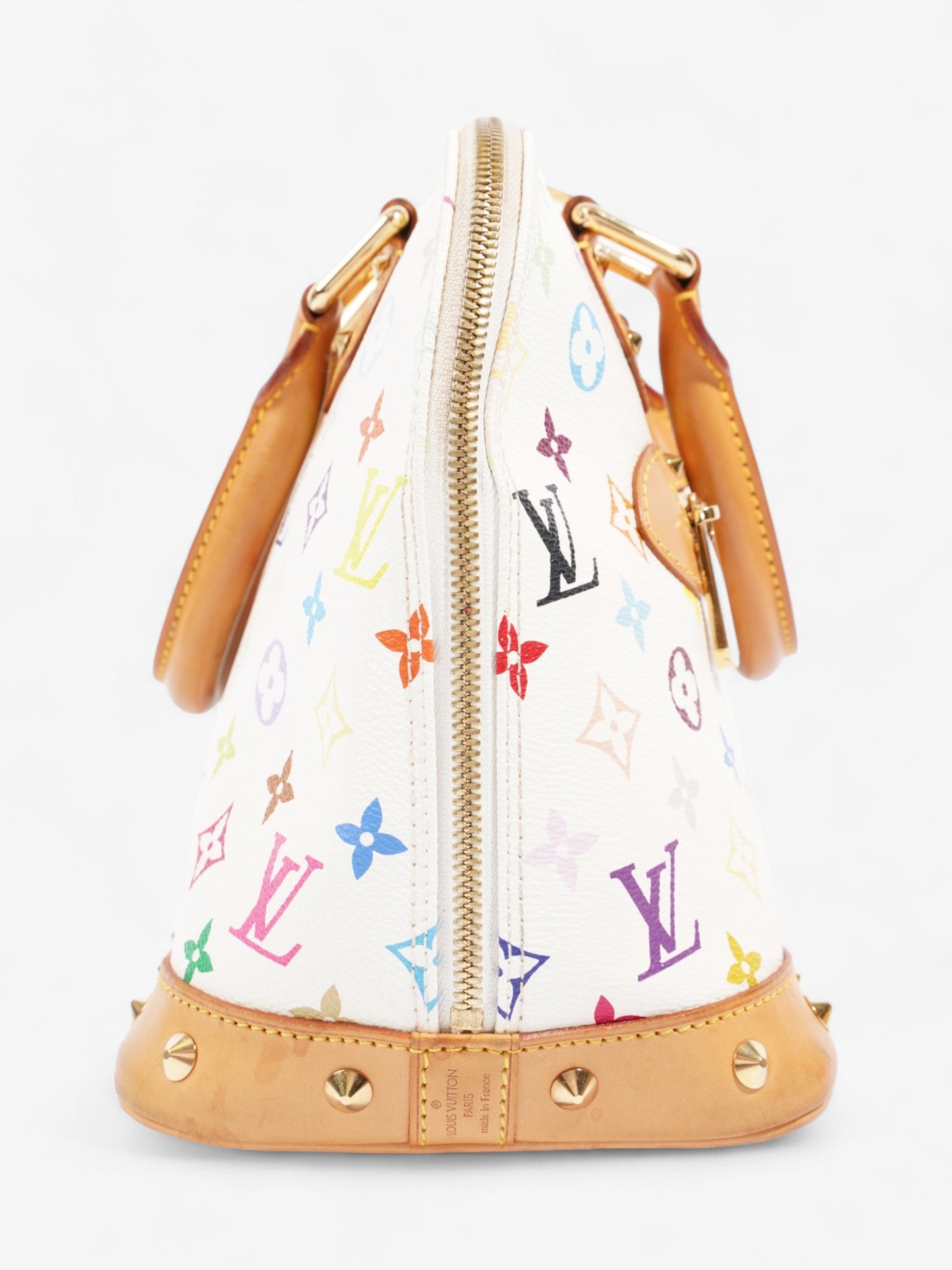 Louis Vuitton Louis Vuitton Alma  White / Multicolour  Canvas PM