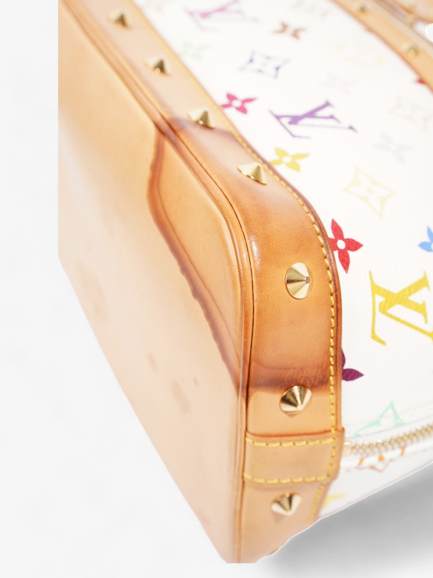 Louis Vuitton Louis Vuitton Alma  White / Multicolour  Canvas PM