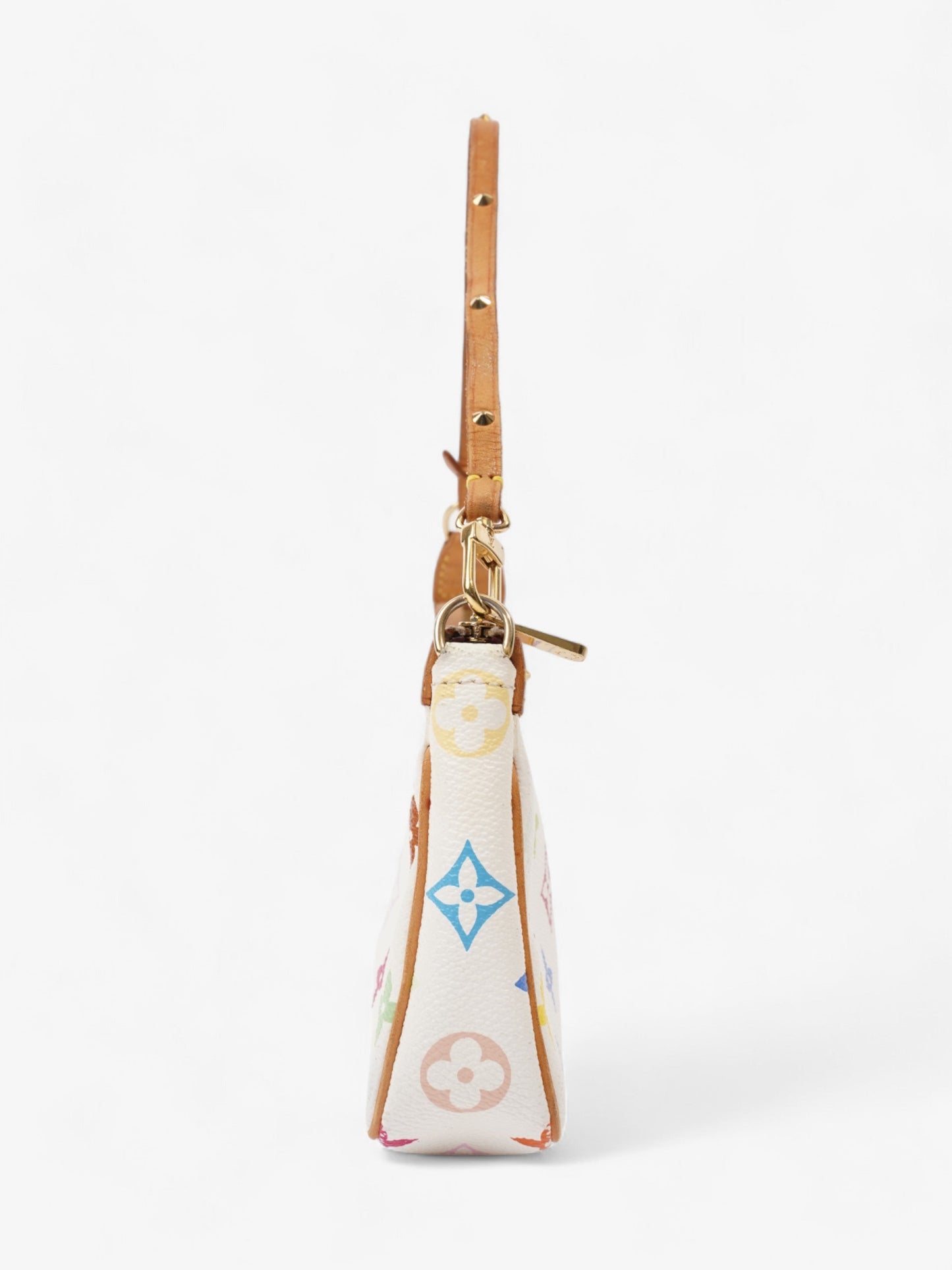 Louis Vuitton Pochette Accessoires White Multicoloured Monogram Coated Canvas