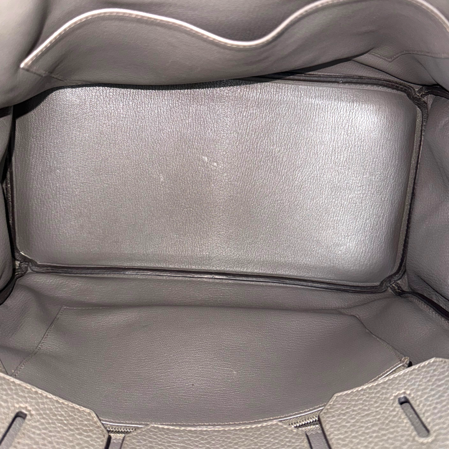 HermÃƒÆ’Ã‚Â¨s Birkin 35 Etain Clemence Palladium