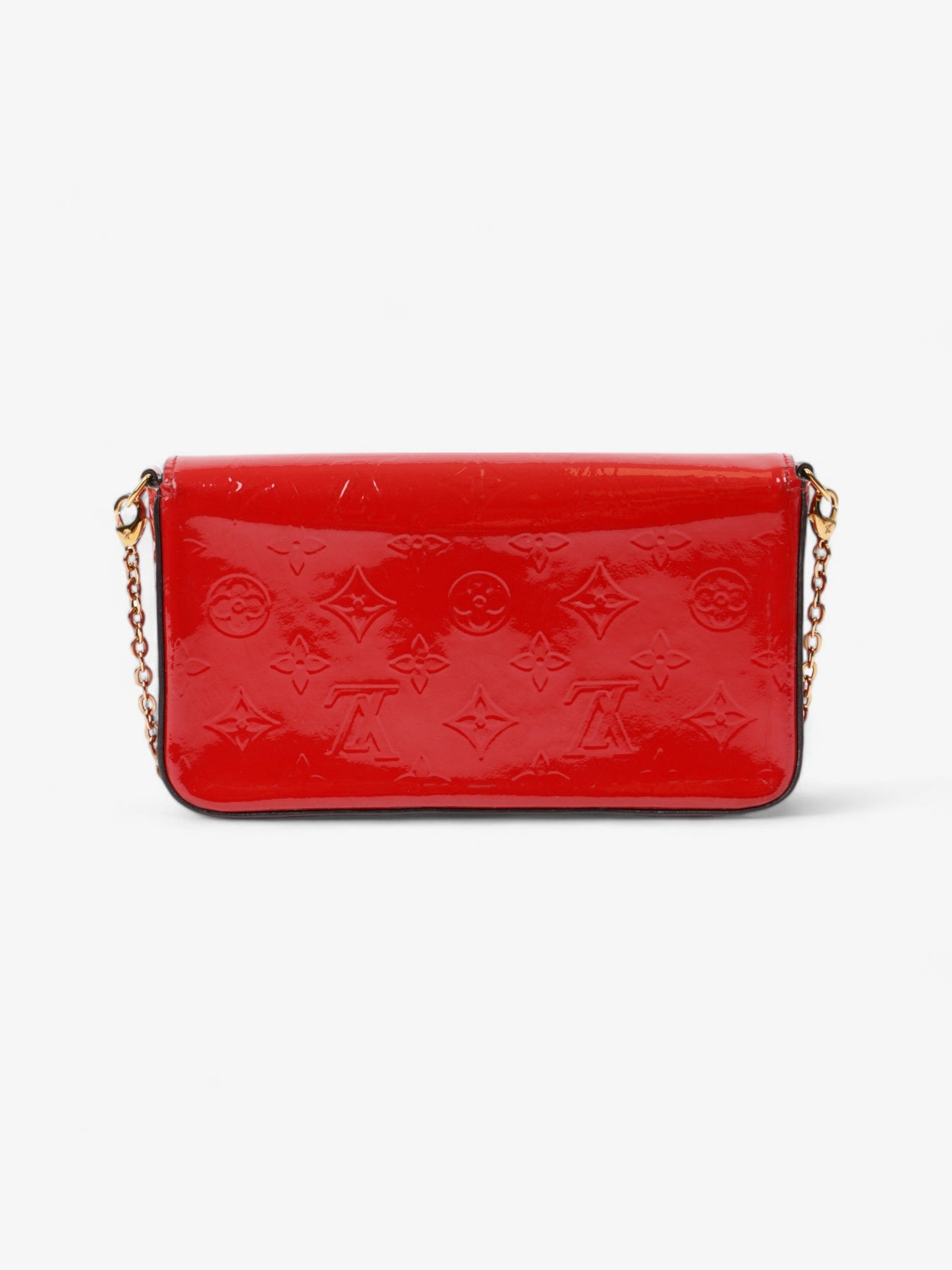 Louis Vuitton Pochette Felicie Red Vernis Leather