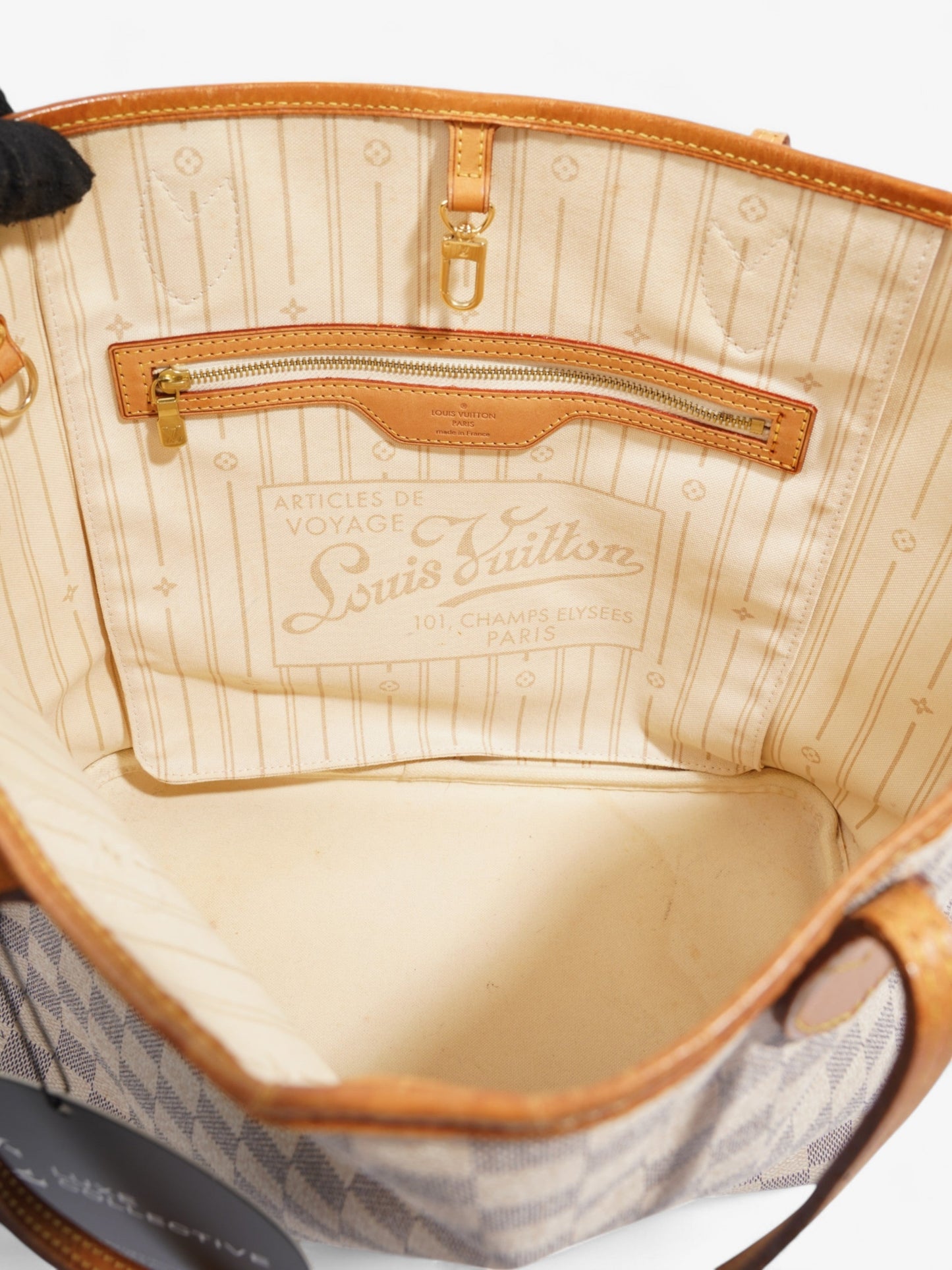 Louis Vuitton Neverfull Damier Azur Coated Canvas MM