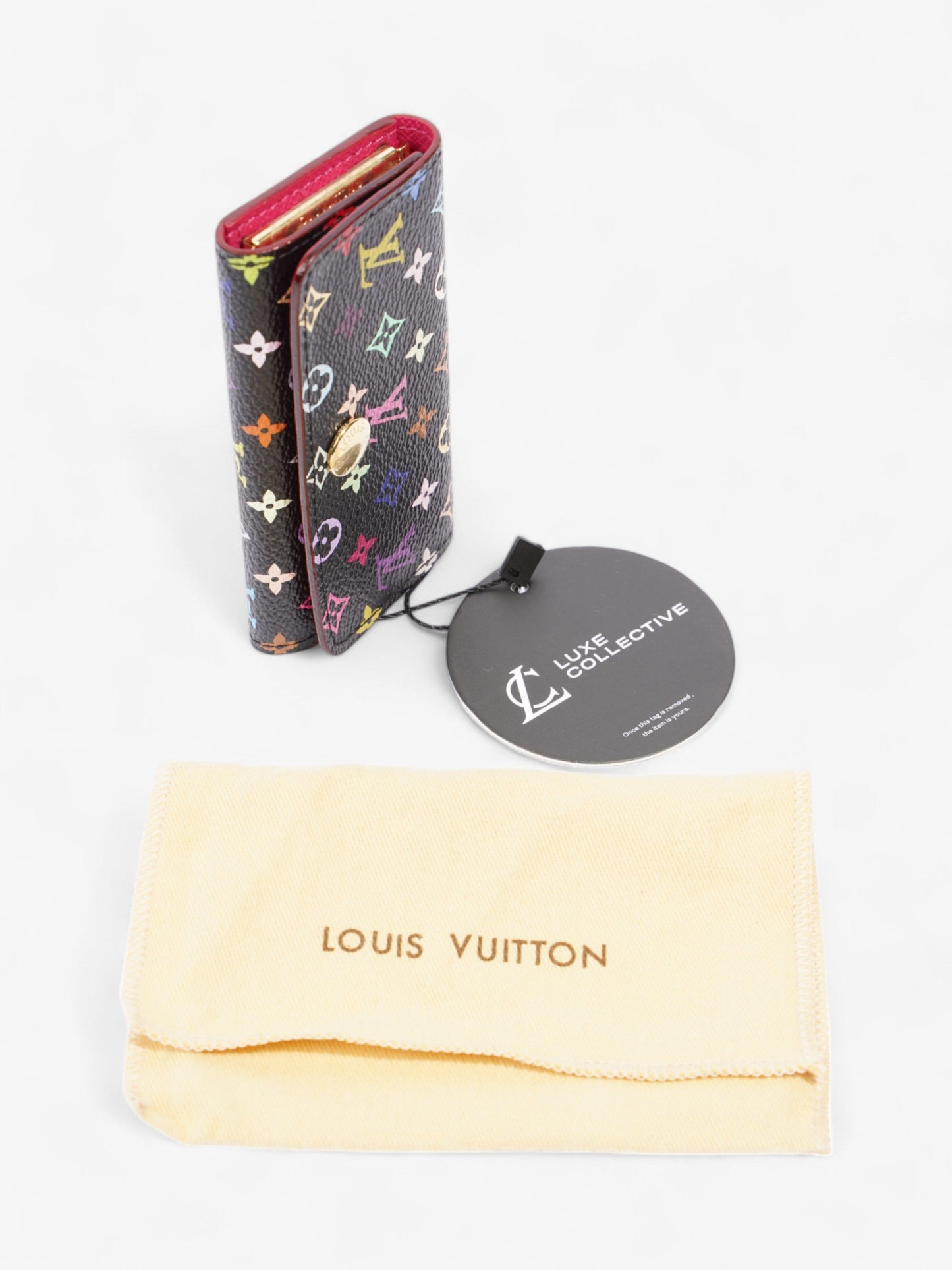 Louis Vuitton Murakami Multicles 4 Key Case Holder Black / Multicolour Coated Canvas