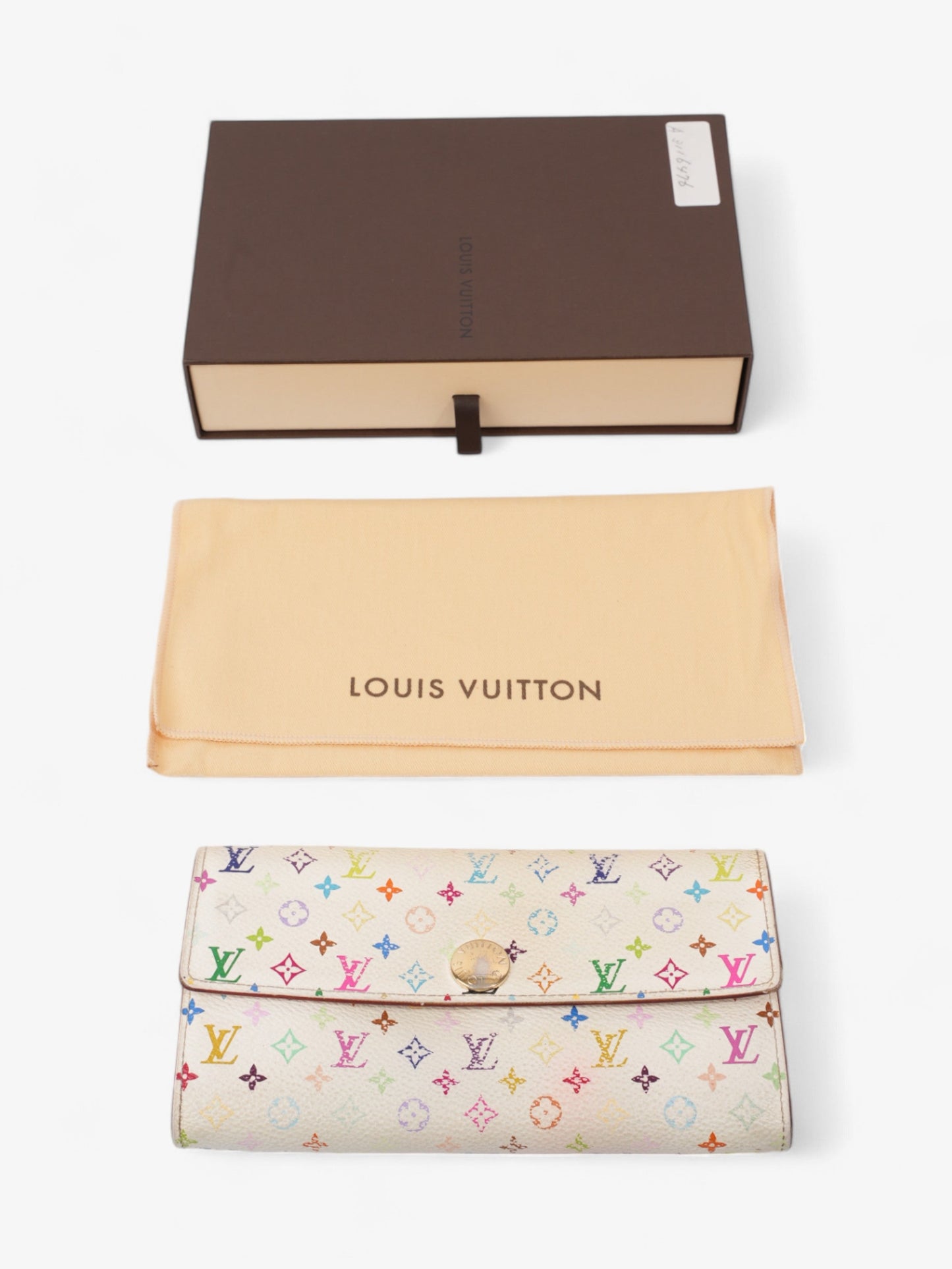 Louis Vuitton Sarah Wallet White / Multicolour Coated Canvas