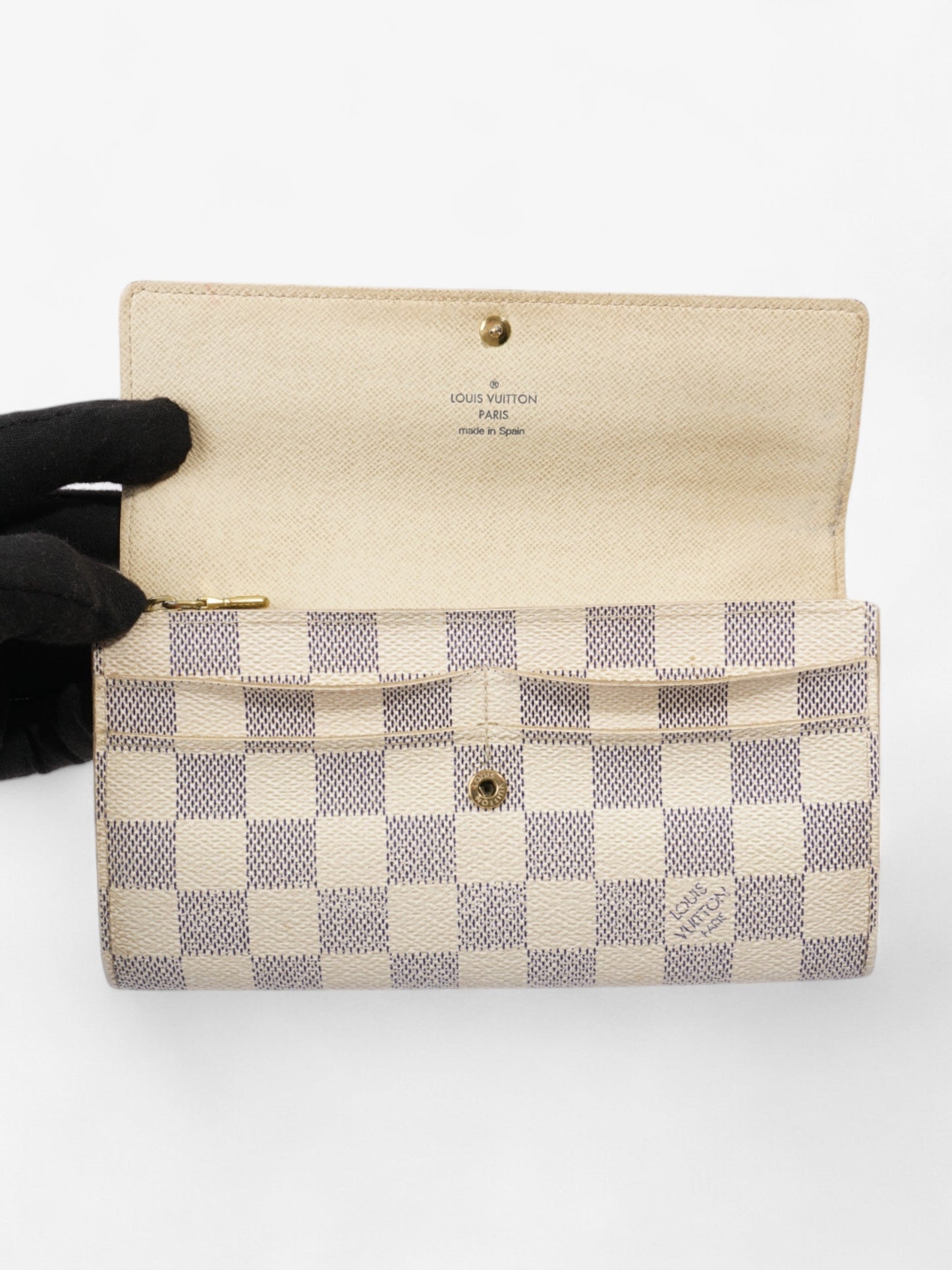 Louis Vuitton Sarah Wallet Damier Azur Coated Canvas