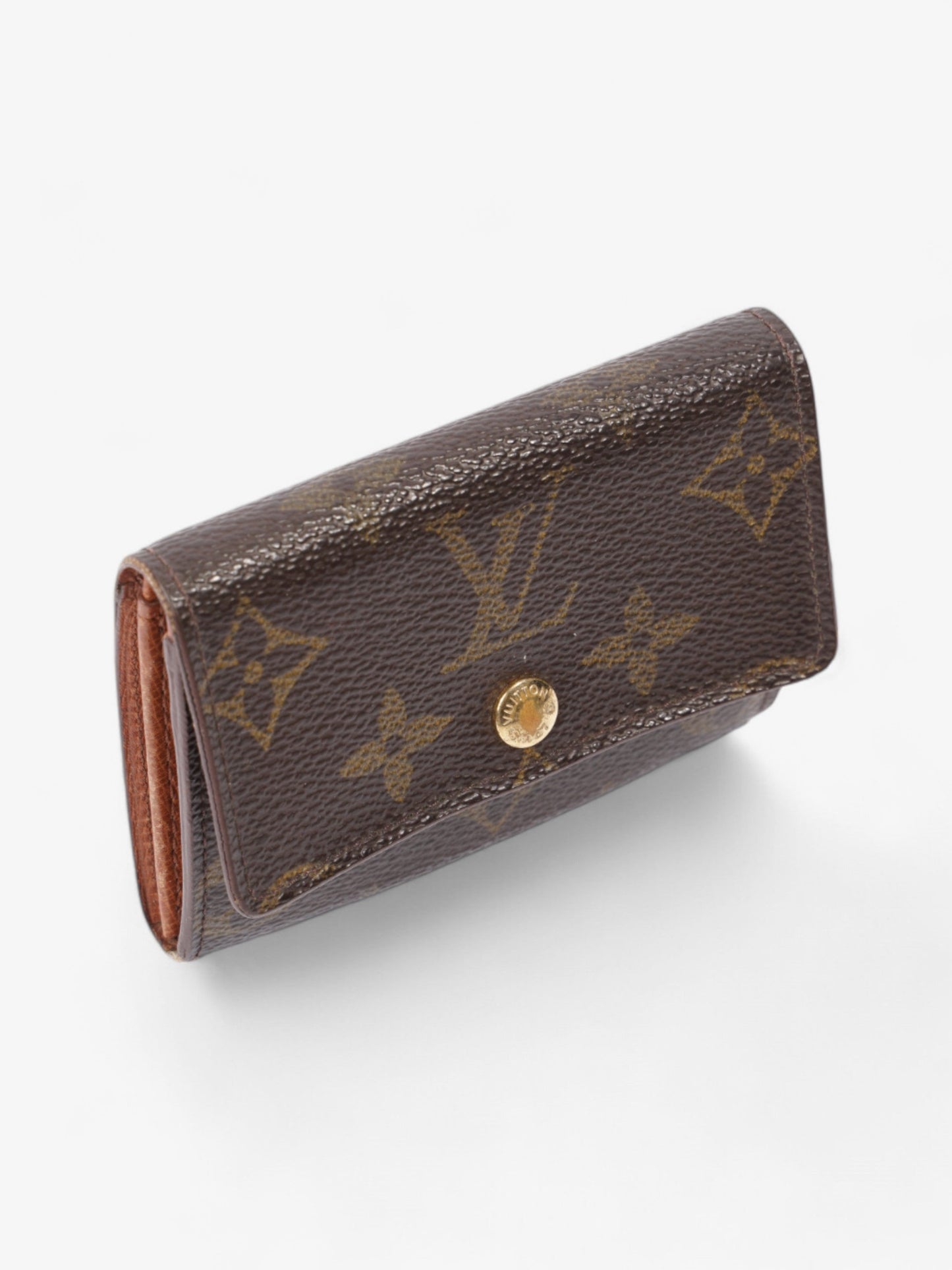 Louis Vuitton Porte Monnaie Plat Monogram Coated Canvas