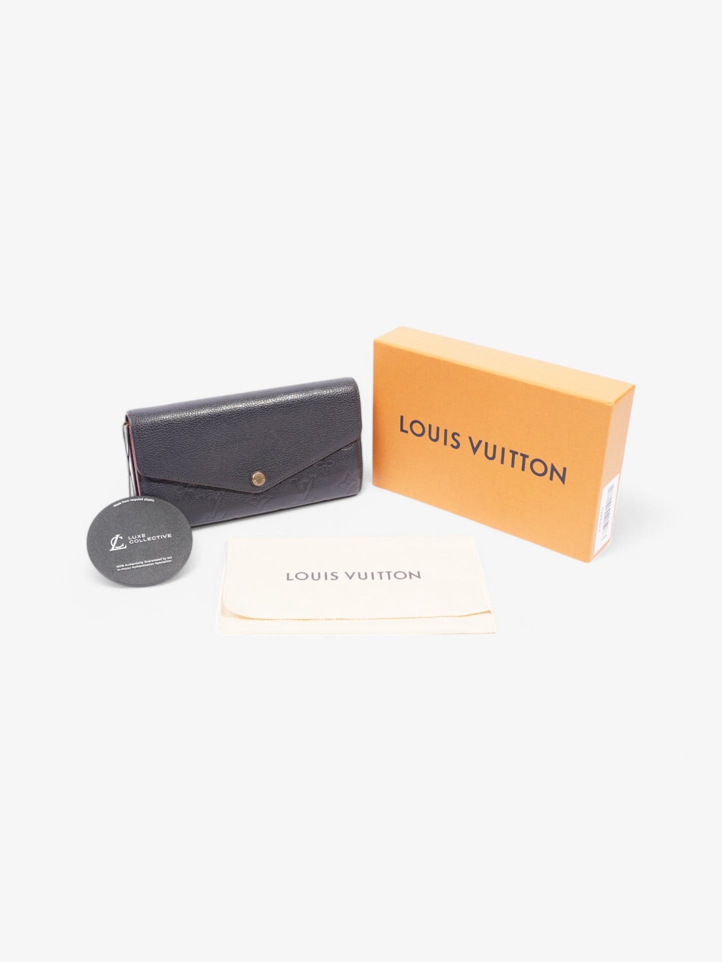 Louis Vuitton Sarah Wallet Black Empreinte Leather